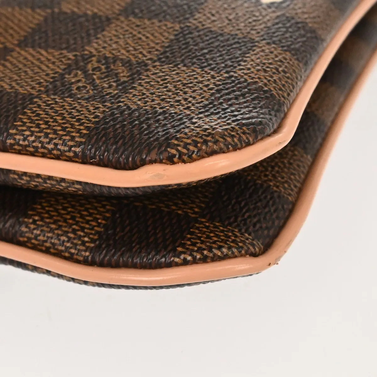 Louis Vuitton Double Zip Pochette Damier Ebene Brown Canvas Clutche & Pouche Bag (Pre-Owned)