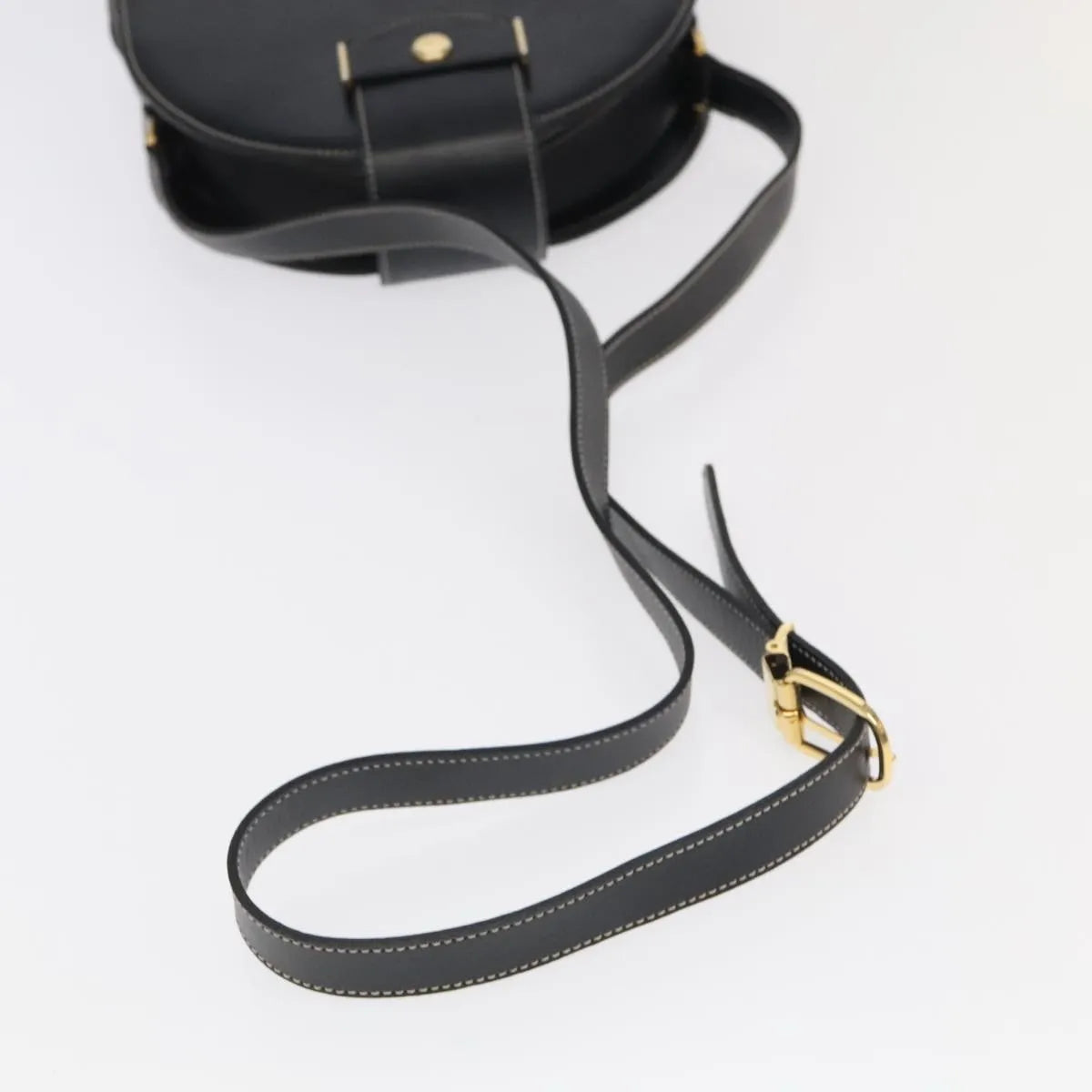 Christian Dior Vintage Leather Black Leather Shoulder Bag Bag (Pre-Owned)