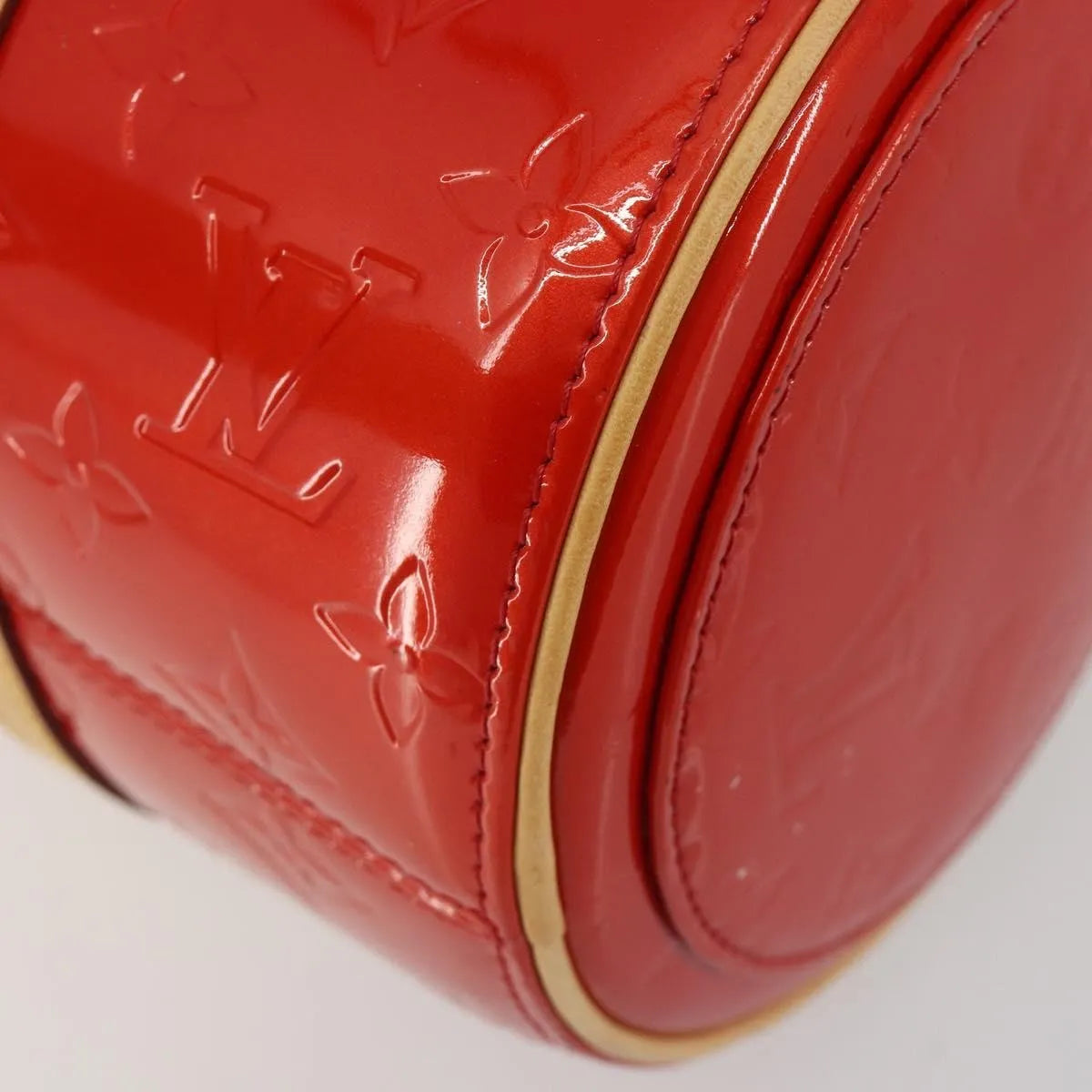 Louis Vuitton Bedford Monogram Vernis Red Patent_Leather Handbag (Pre-Owned)
