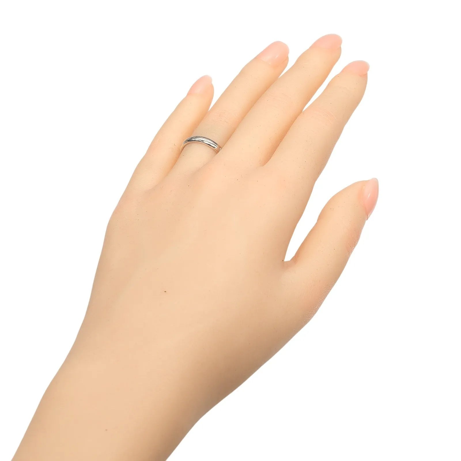 Tiffany & Co. Notes Wedding Band Platinum With Diamonds Silver Platinum Ring Jewelry (Pre-Owned)