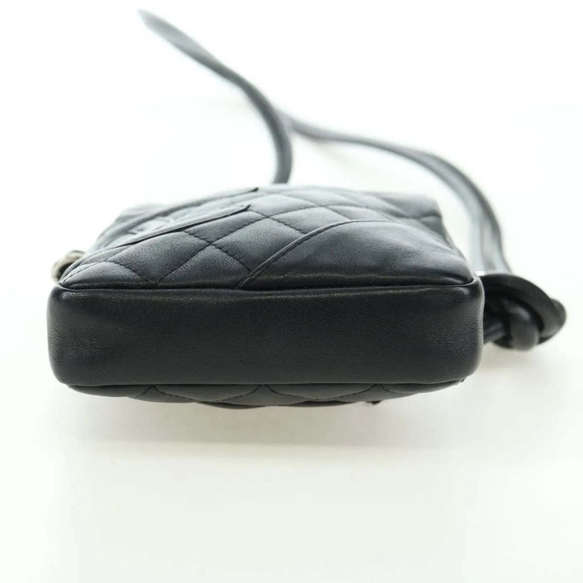 Chanel Cambon Crossbody Bag Quilted Leather Black Leather Shoulder Bag Bag (Pre-Owned)