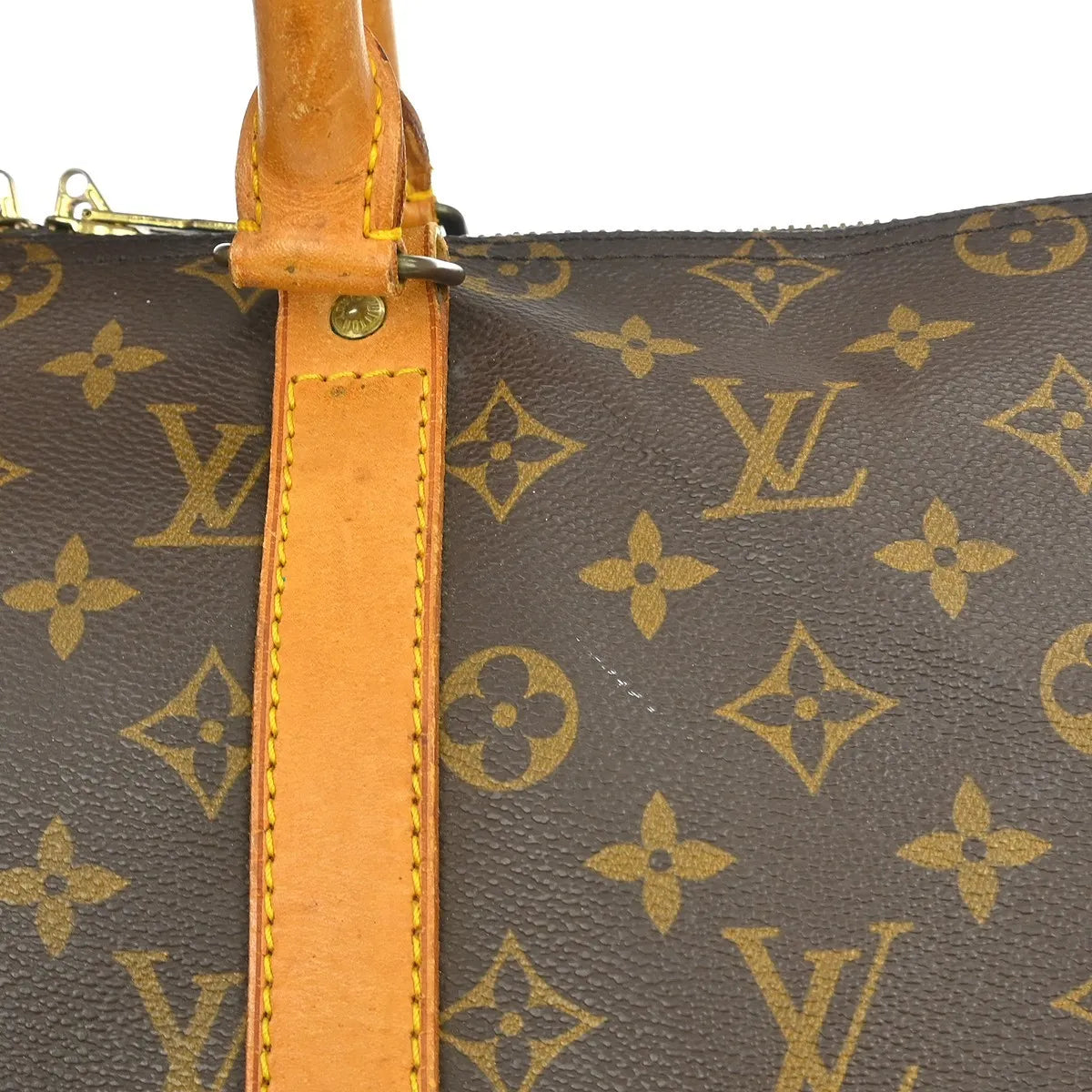 Louis Vuitton Keepall Bag Monogram Canvas Brown Canvas Travel Bag Bag (Pre-Owned)