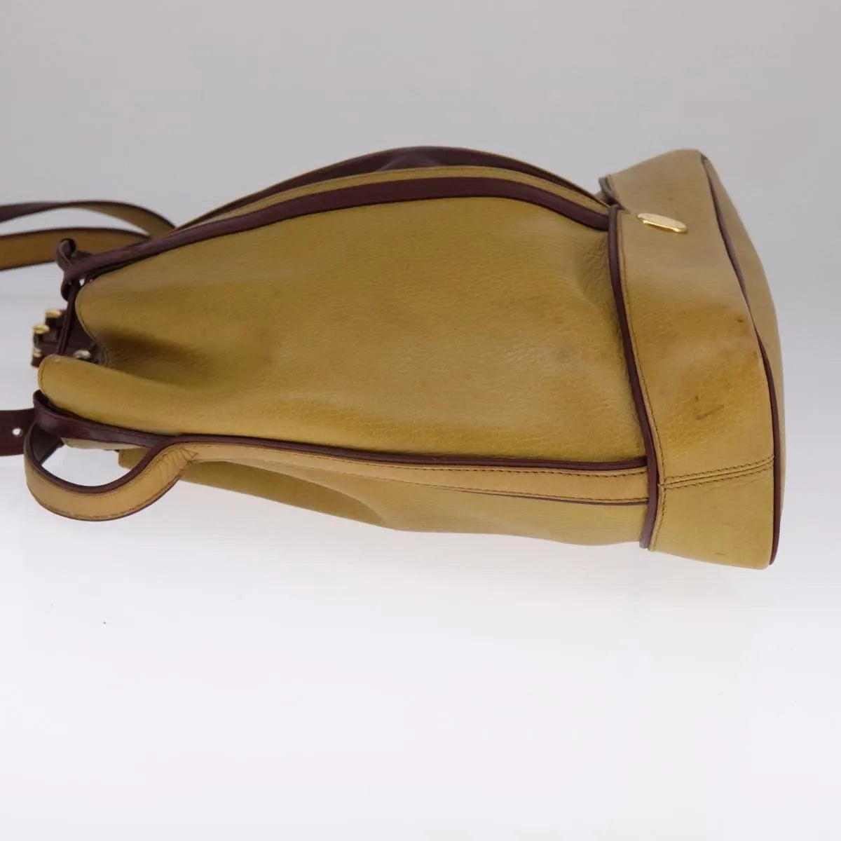 Cartier Must De Cartier Seau Leather Yellow Leather Shoulder Bag Bag (Pre-Owned)