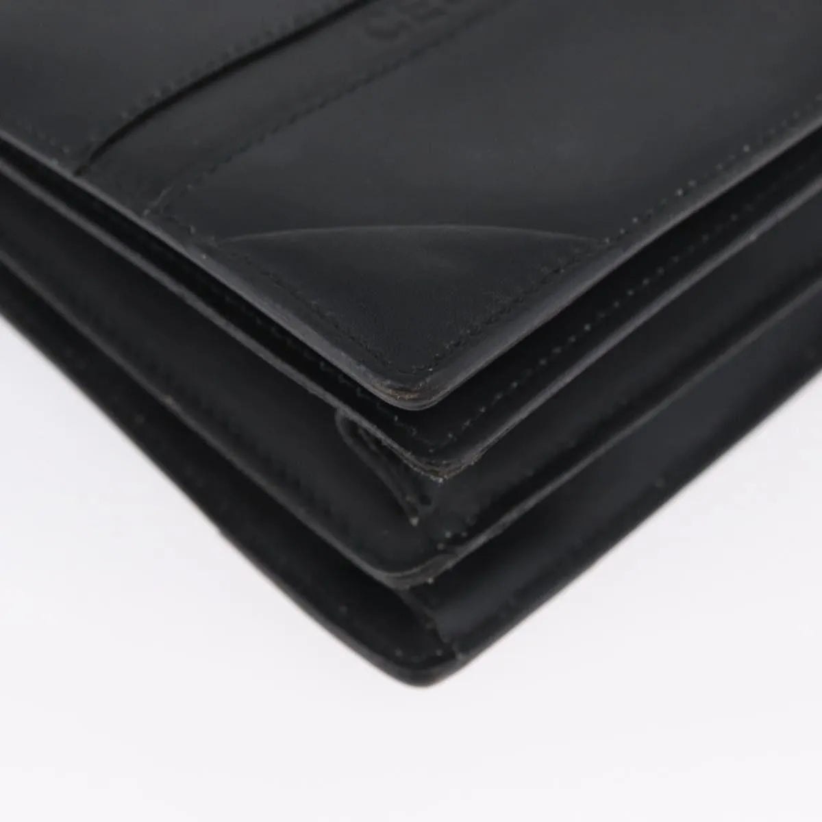 Celine Vintage Leather Black Leather Shoulder Bag Bag (Pre-Owned)