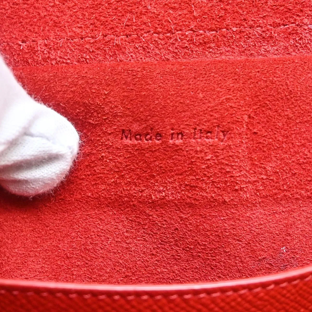 Celine Belt Calfskin Red Leather Handbag (Pre-Owned)