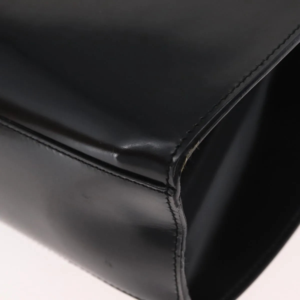 Salvatore Ferragamo Gancini Tote Patent Leather Black Patent_Leather Tote Bag Bag (Pre-Owned)