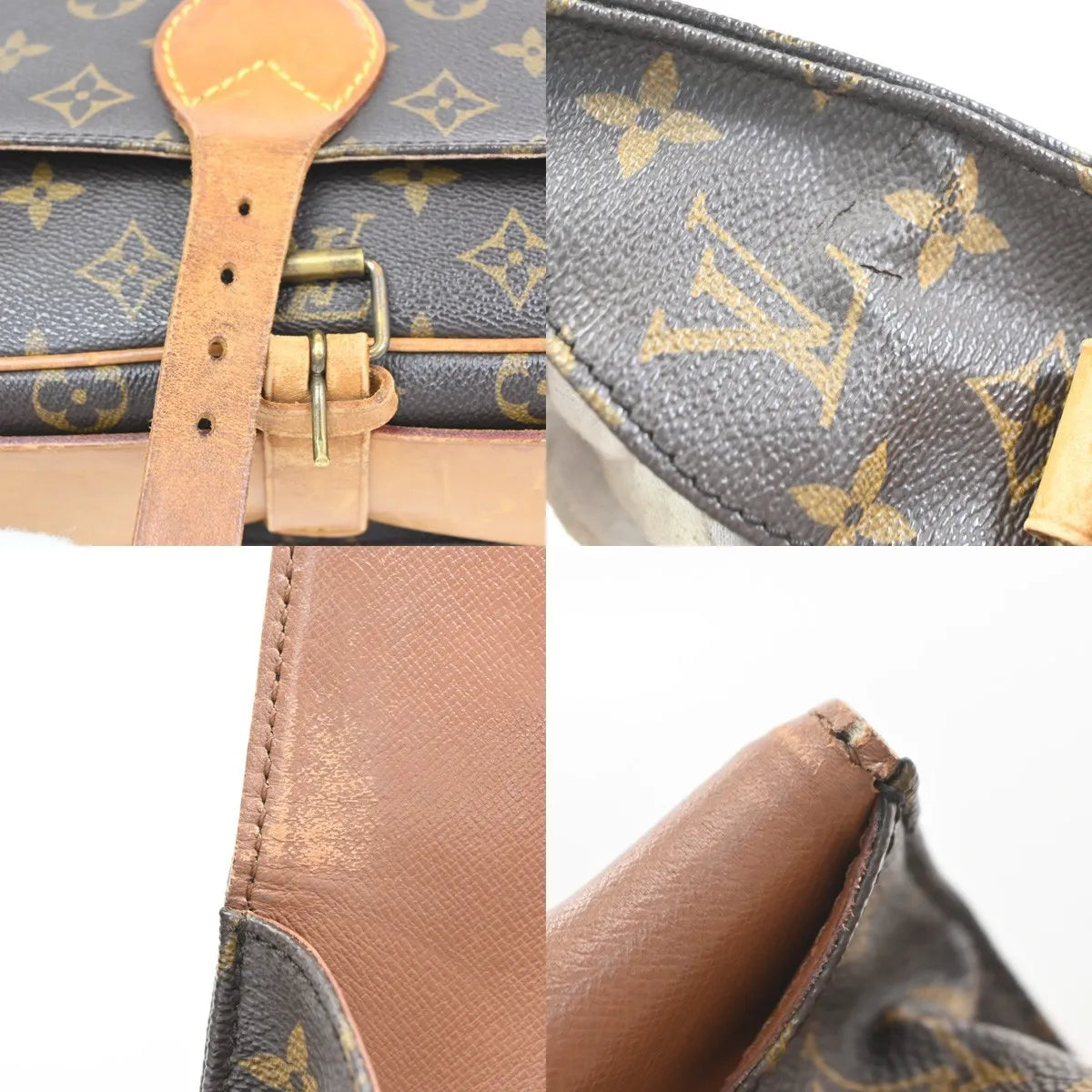 Louis Vuitton Cartouchiere Monogram Brown Canvas Shoulder Bag Bag (Pre-Owned)