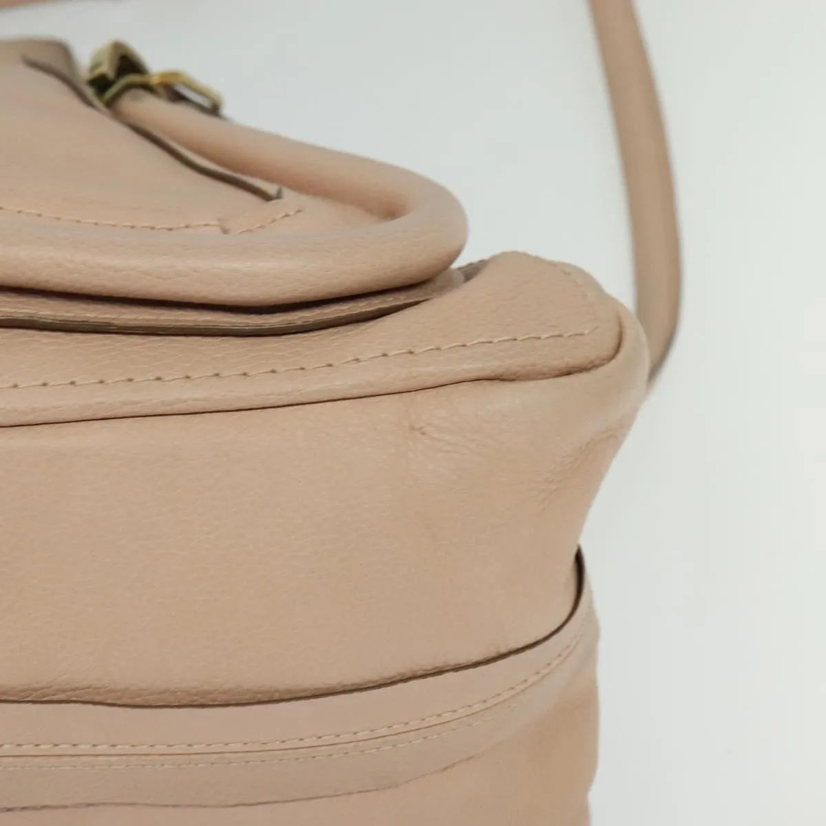 Chloe Paraty Quilted Leather Beige Leather Handbag (Pre-Owned)