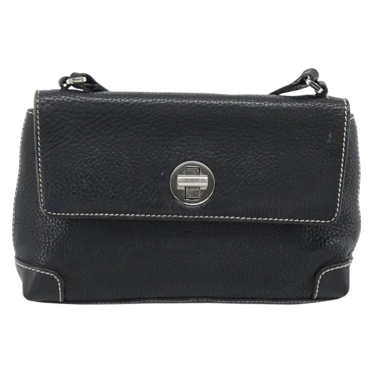 Tiffany & Co. Vintage Leather Black Leather Shoulder Bag Bag (Pre-Owned)