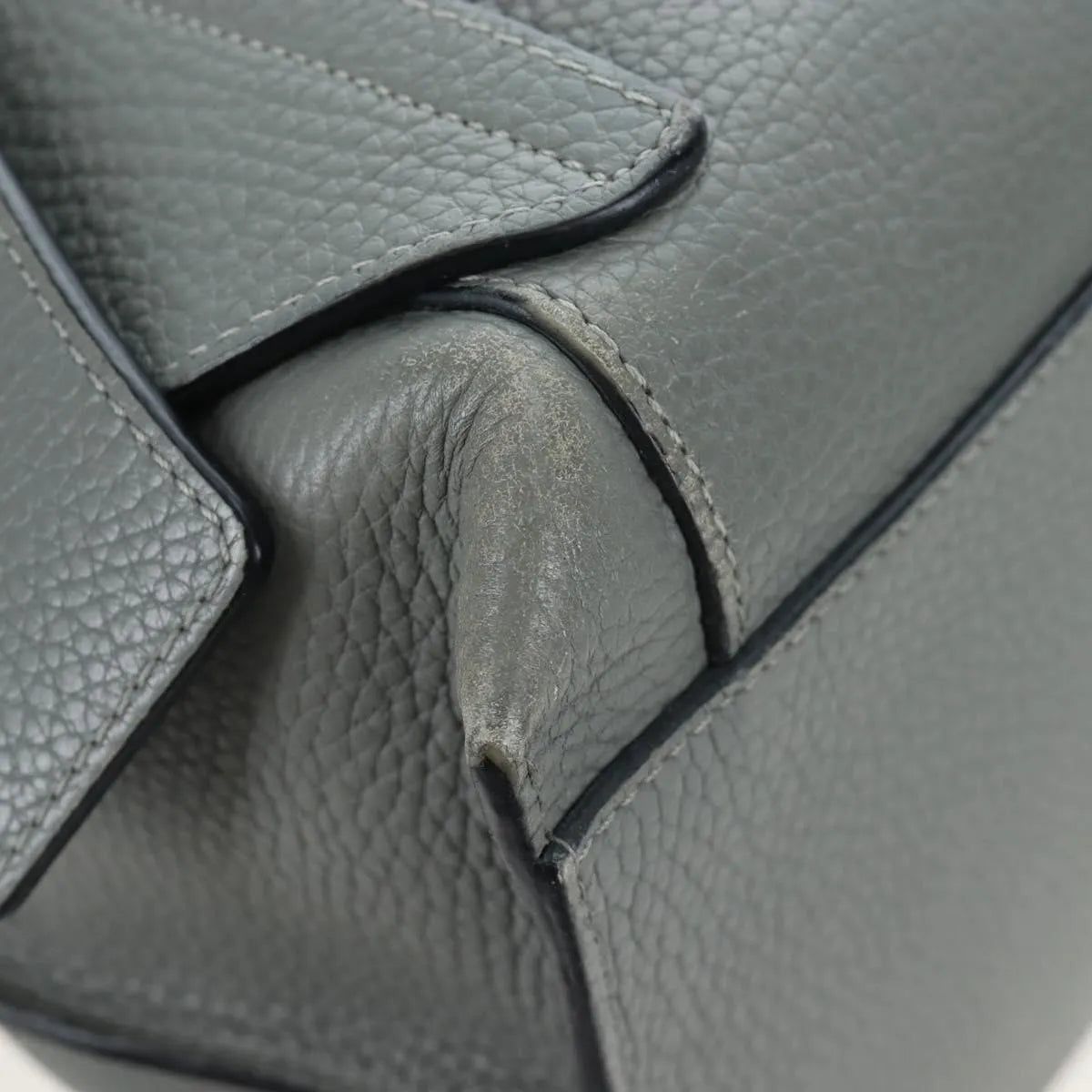 Loewe T Backpack Leather Gray Leather Backpack Bag (Pre-Owned)