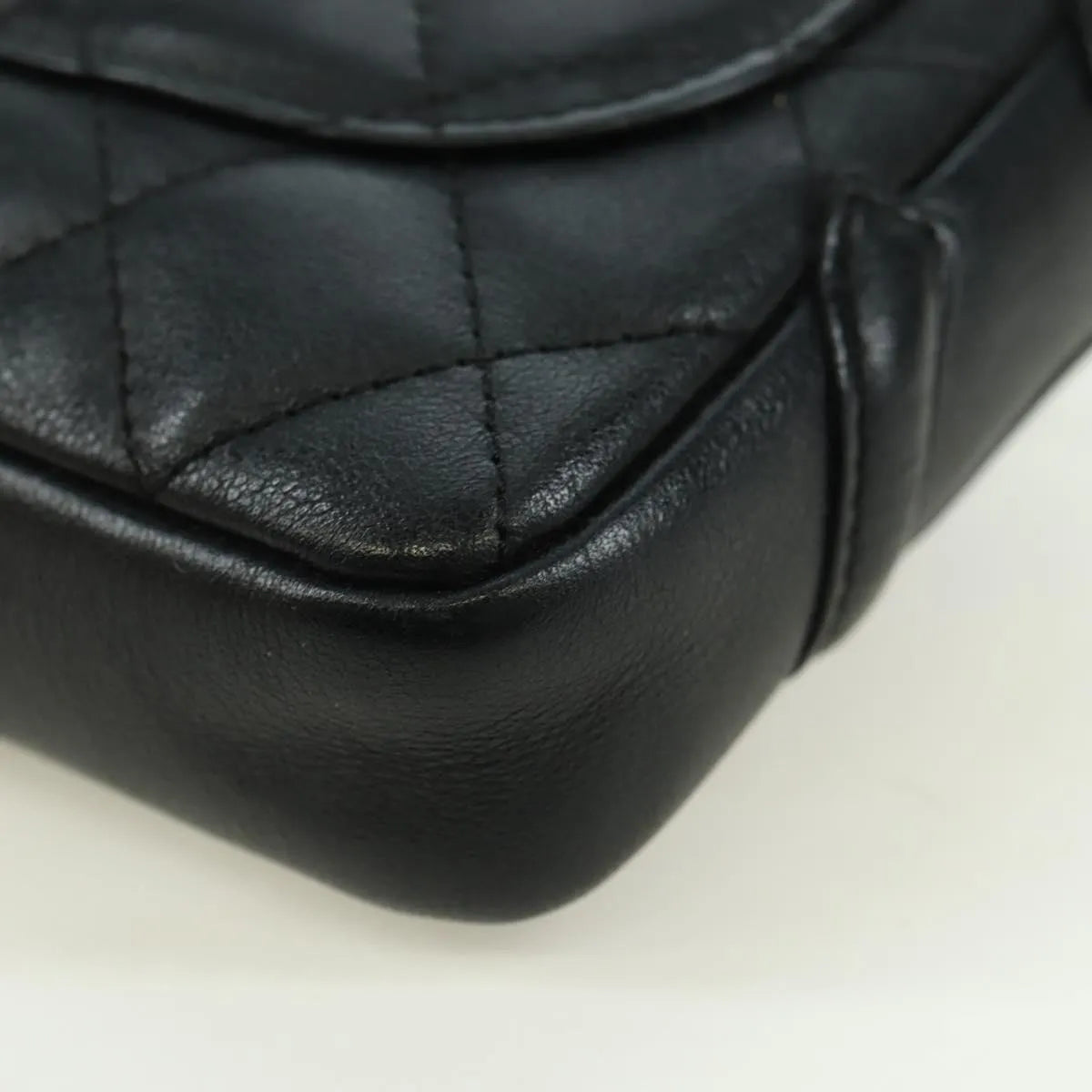 Chanel Cambon Crossbody Bag Quilted Leather Black Leather Shoulder Bag Bag (Pre-Owned)