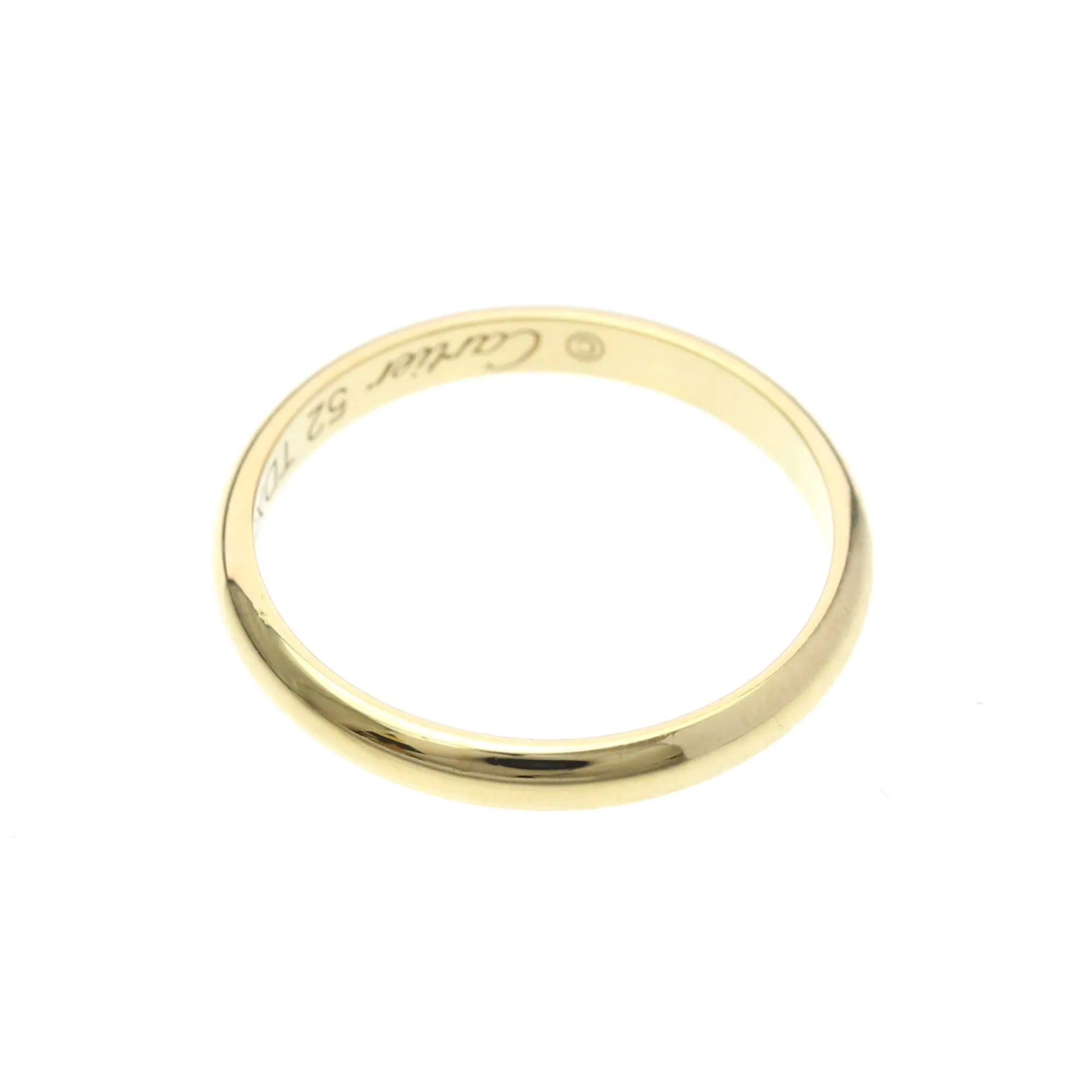 Cartier 1895 Wedding Band 18K Yellow Gold Gold Yellow_Gold Ring Jewelry (Pre-Owned)