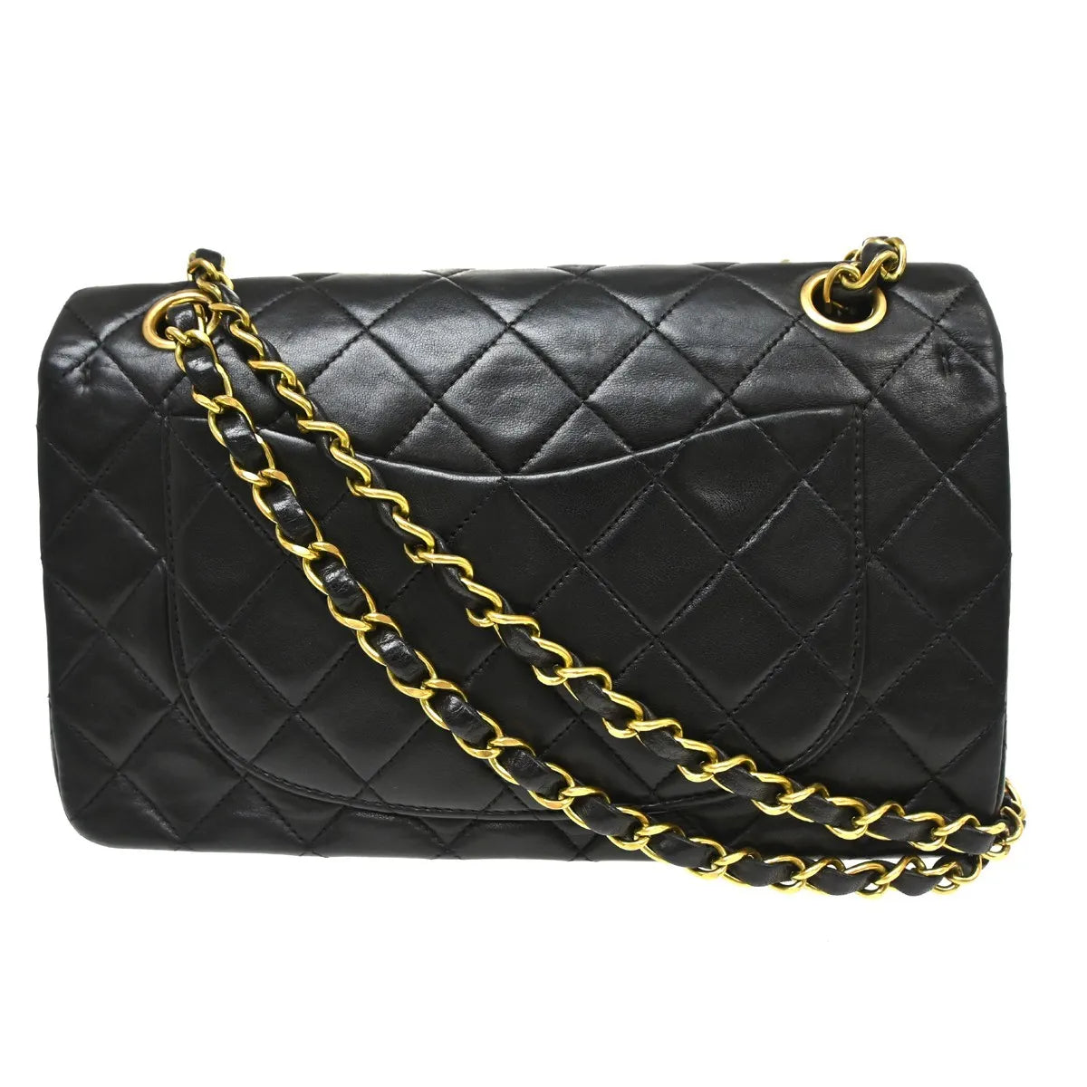 Chanel Timeless - Classic Double Flap Leather Black Leather Shoulder Bag Bag (Pre-Owned)