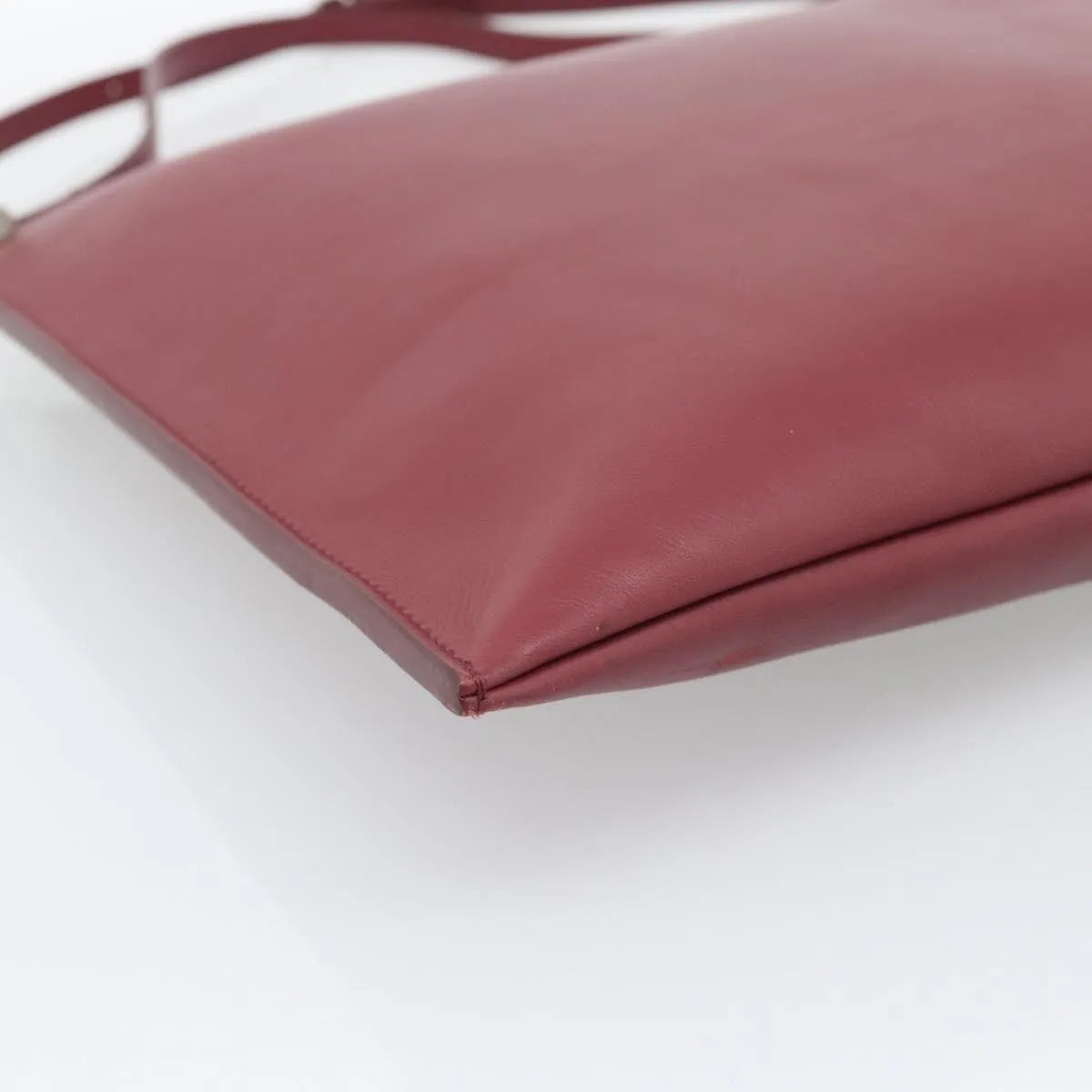 Celine Fortune Cookie Convertible Leather Burgundy Leather Shoulder Bag Bag (Pre-Owned)