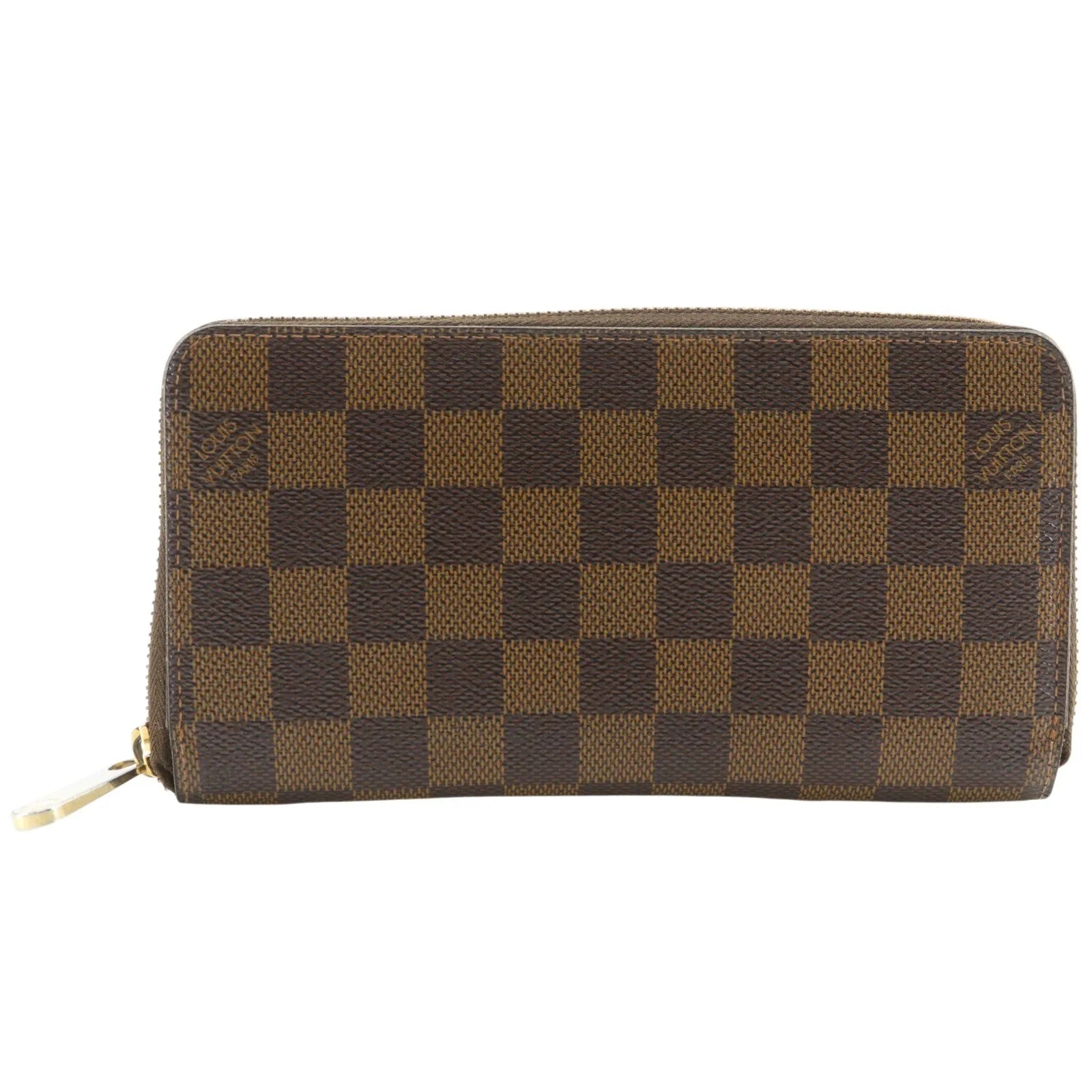 Louis Vuitton Zippy Organizer Damier Graphite Brown Canvas Wallets Accessory (Pre-Owned)