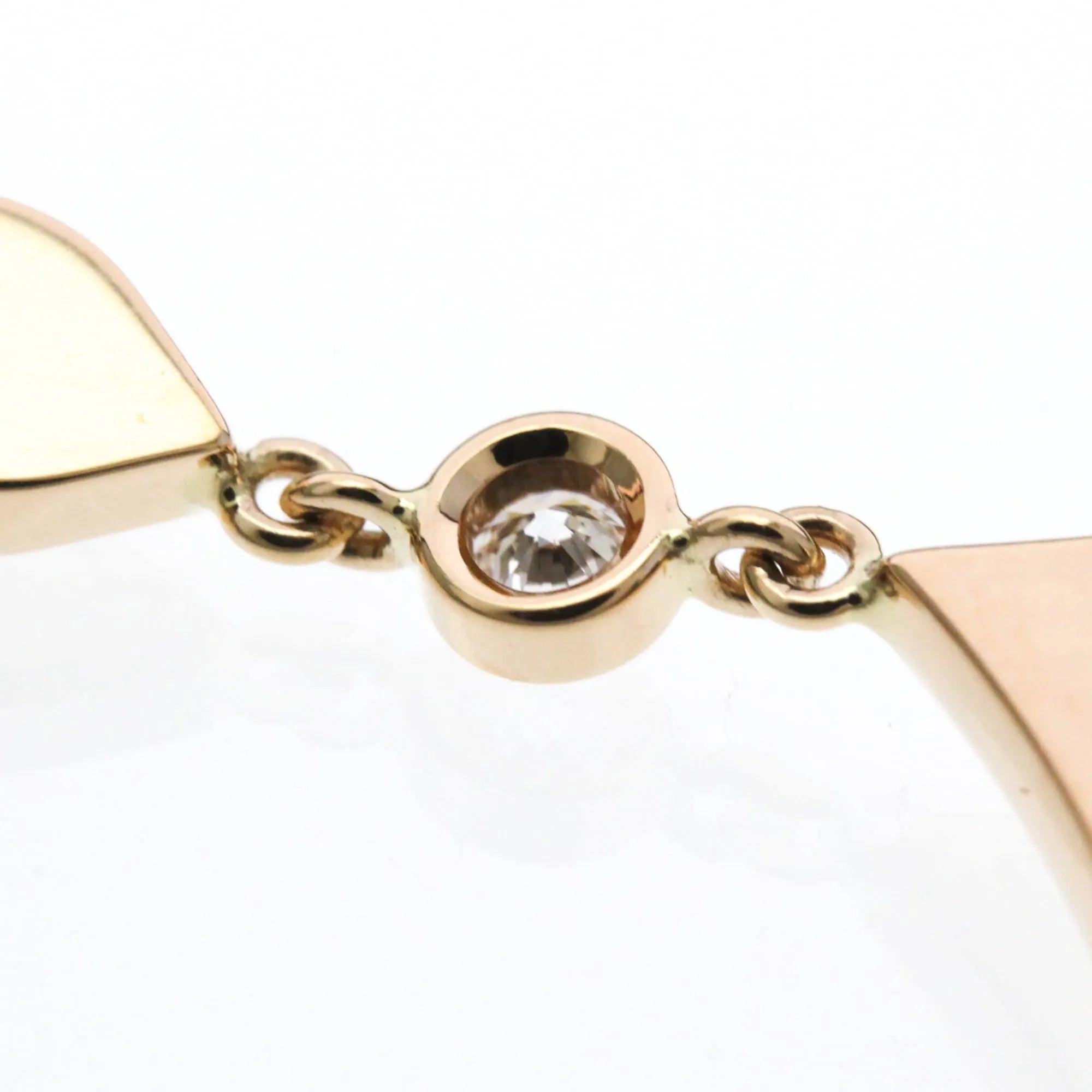 Louis Vuitton Color Blossom Lariat 18K Rose Gold With Mother Of Pearl And Diamond Gold Pink_Gold Necklace Jewelry (Pre-Owned)
