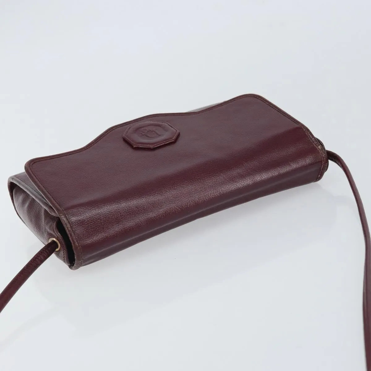 Christian Dior Vintage Leather Burgundy Leather Shoulder Bag Bag (Pre-Owned)