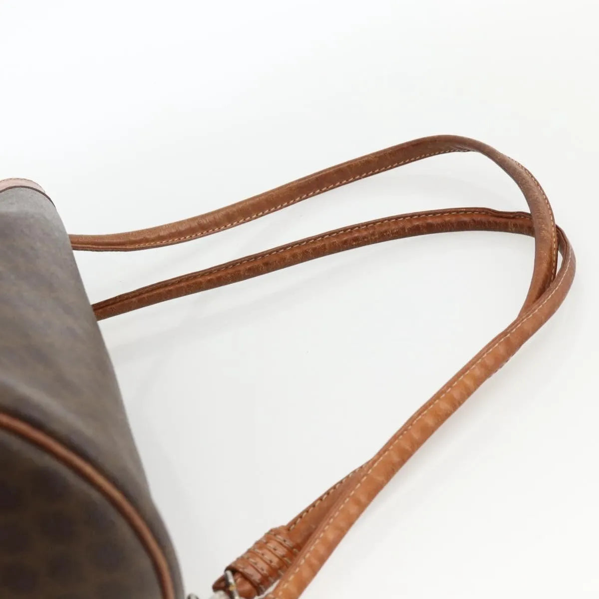 Celine Vintage Macadam Canvas And Leather Brown Canvas Backpack Bag (Pre-Owned)