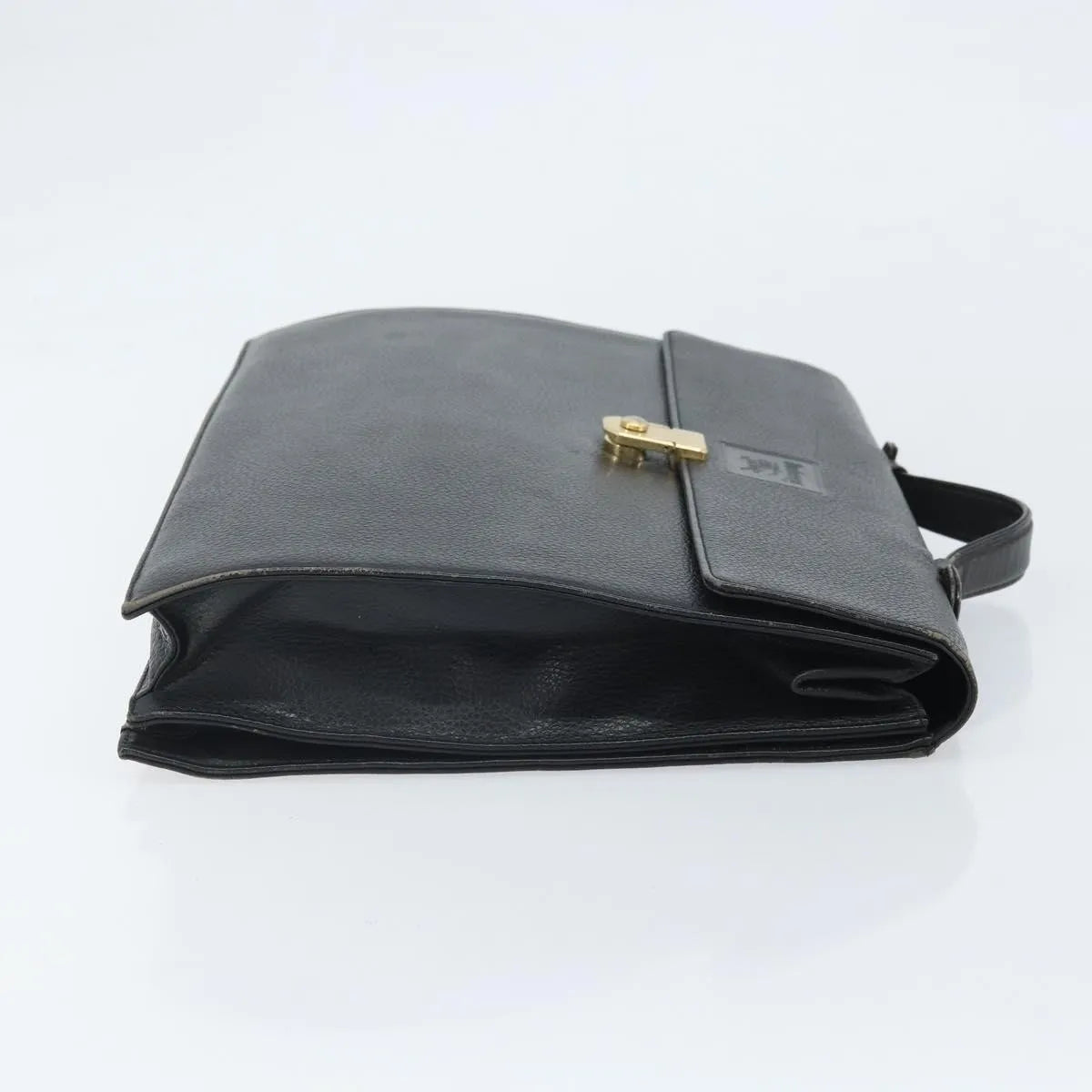 Burberry Vintage Leather Black Leather Briefcase Bag (Pre-Owned)