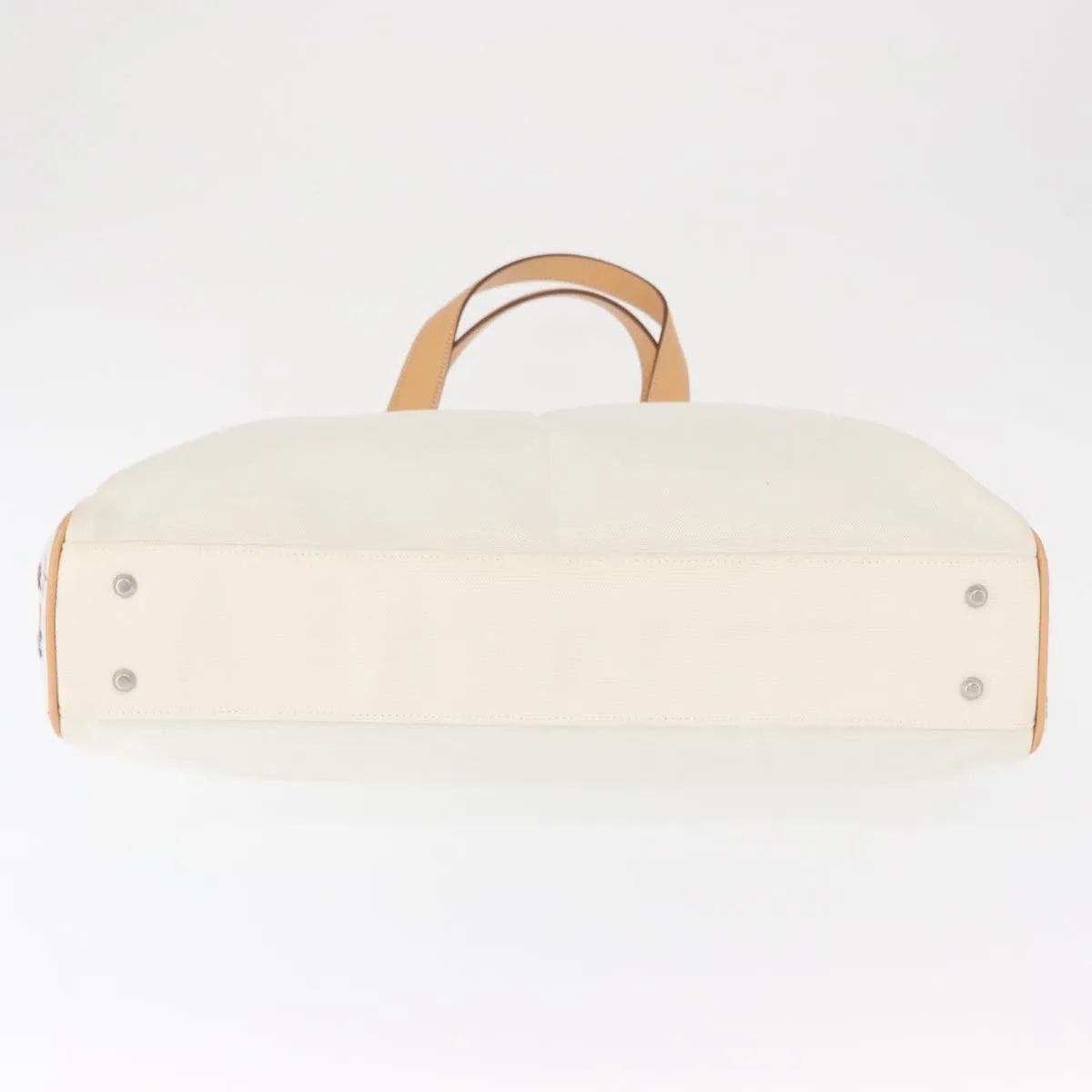 Burberry Black Label Canvas White Canvas Tote Bag Bag (Pre-Owned)