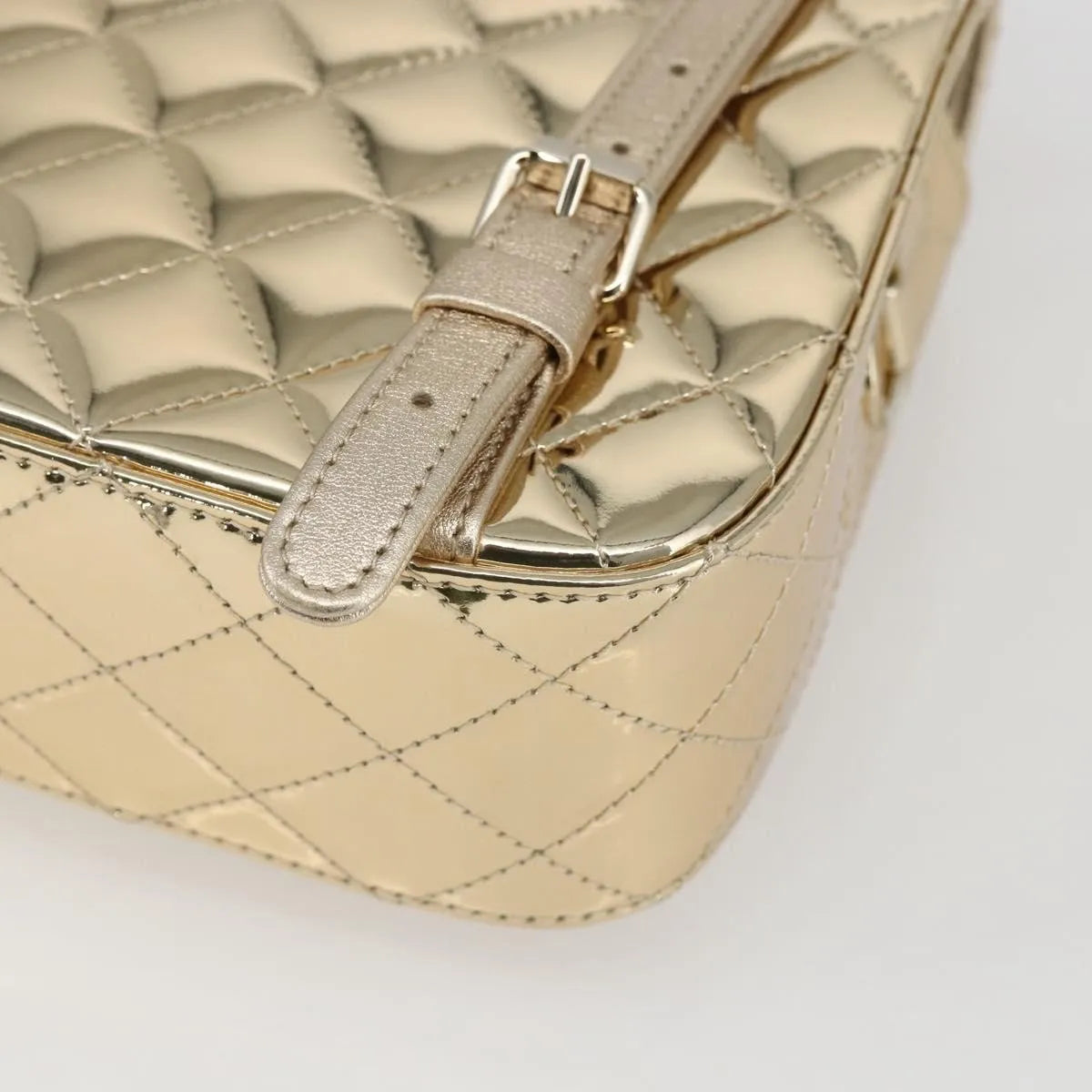 Chanel Hollywood Boulevard Backpack With Star Coin Purse Quilted Metallic Leather Gold Patent_Leather Backpack Bag (Pre-Owned)