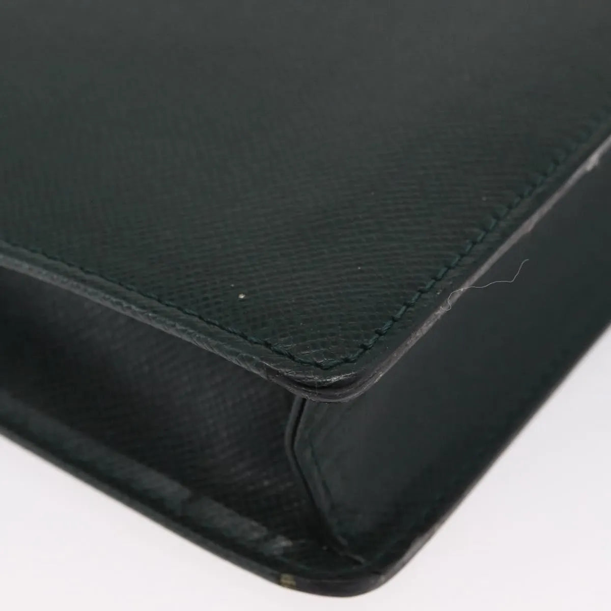 Louis Vuitton Serviette Kourad Taiga Leather Green Leather Briefcase Bag (Pre-Owned)