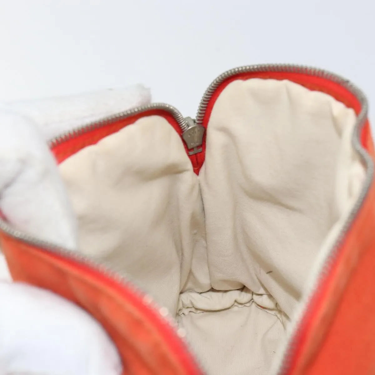 Hermes Bolide Canvas Orange Canvas Clutche & Pouche Bag (Pre-Owned)