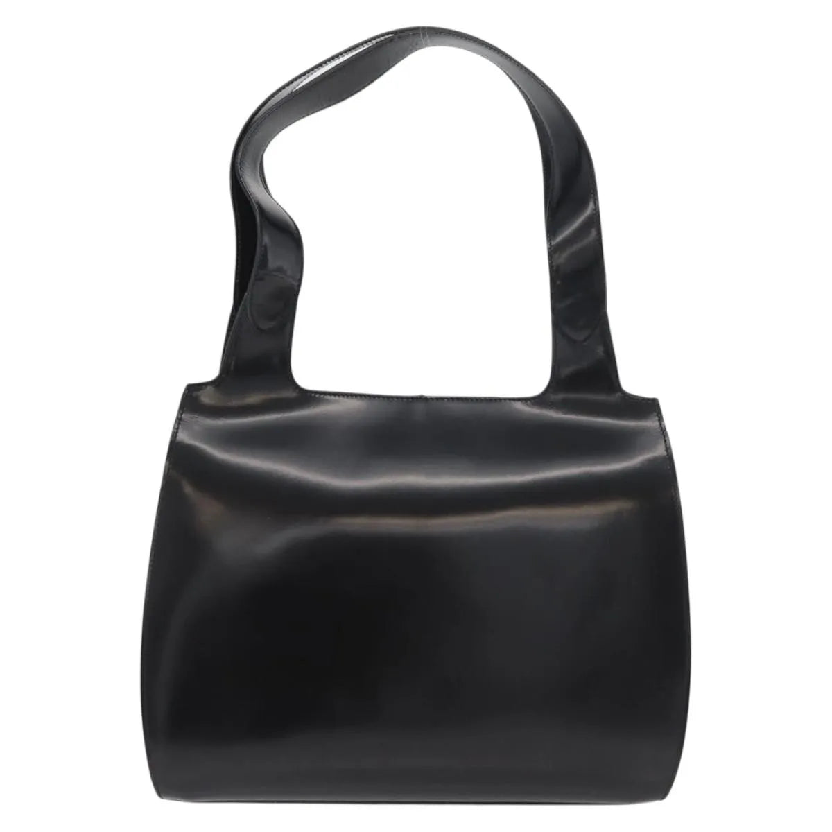 Salvatore Ferragamo Gancini Tote Patent Leather Black Patent_Leather Tote Bag Bag (Pre-Owned)