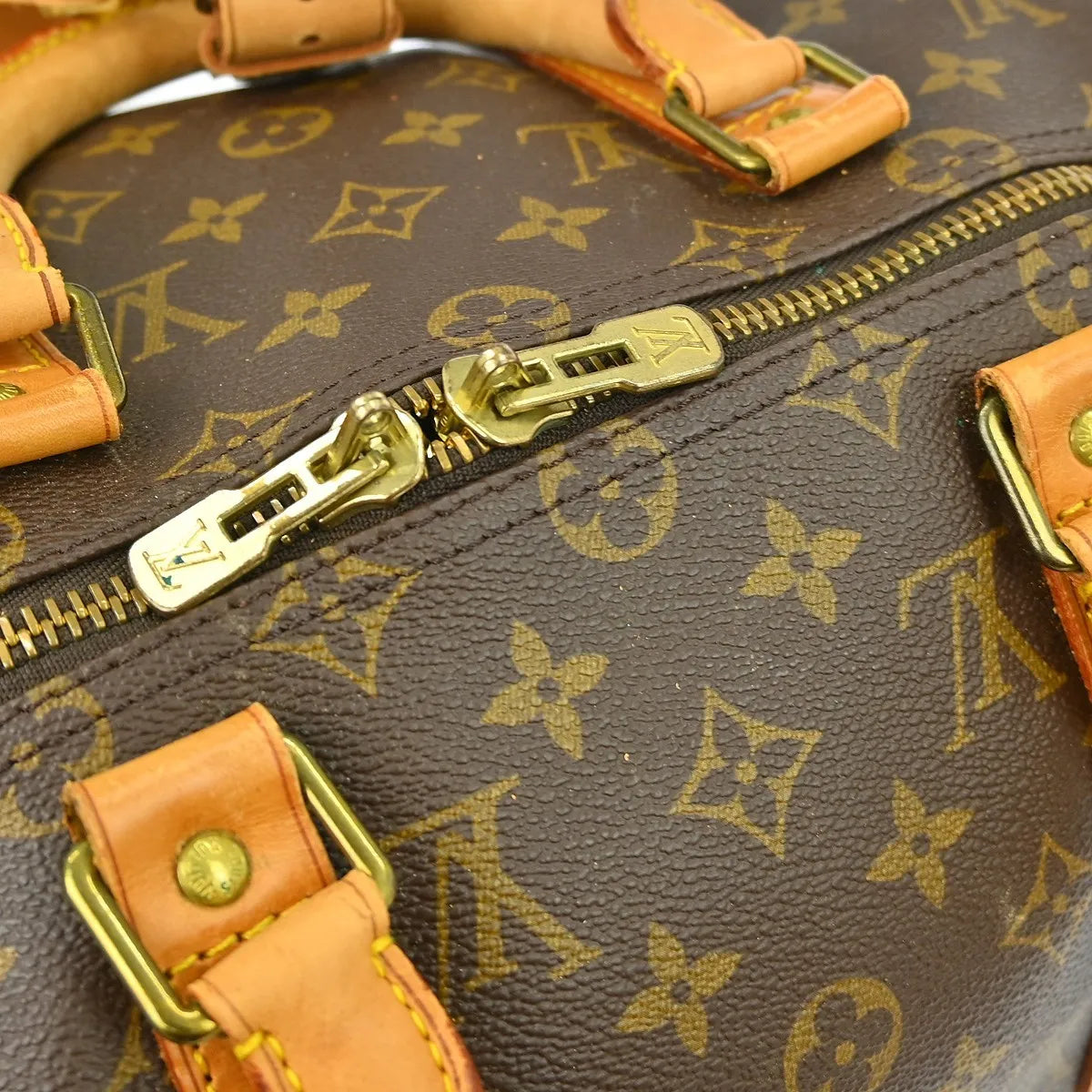 Louis Vuitton Keepall Bag Monogram Canvas Brown Canvas Travel Bag Bag (Pre-Owned)