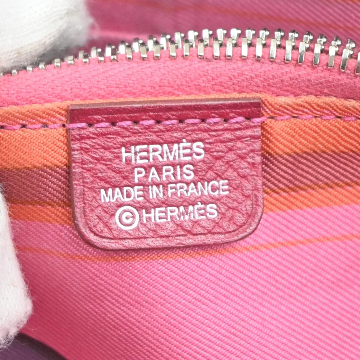 Hermes Azap Zip Around Epsom Red Leather Wallets Accessory (Pre-Owned)