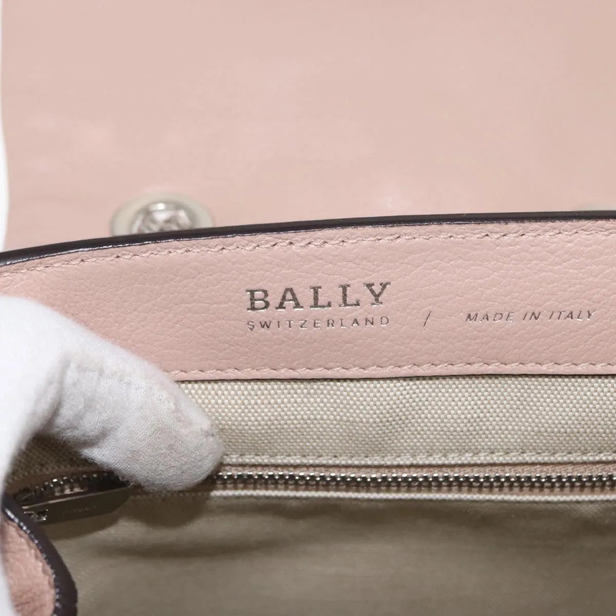 Bally Vintage Leather Pink Leather Backpack Bag (Pre-Owned)