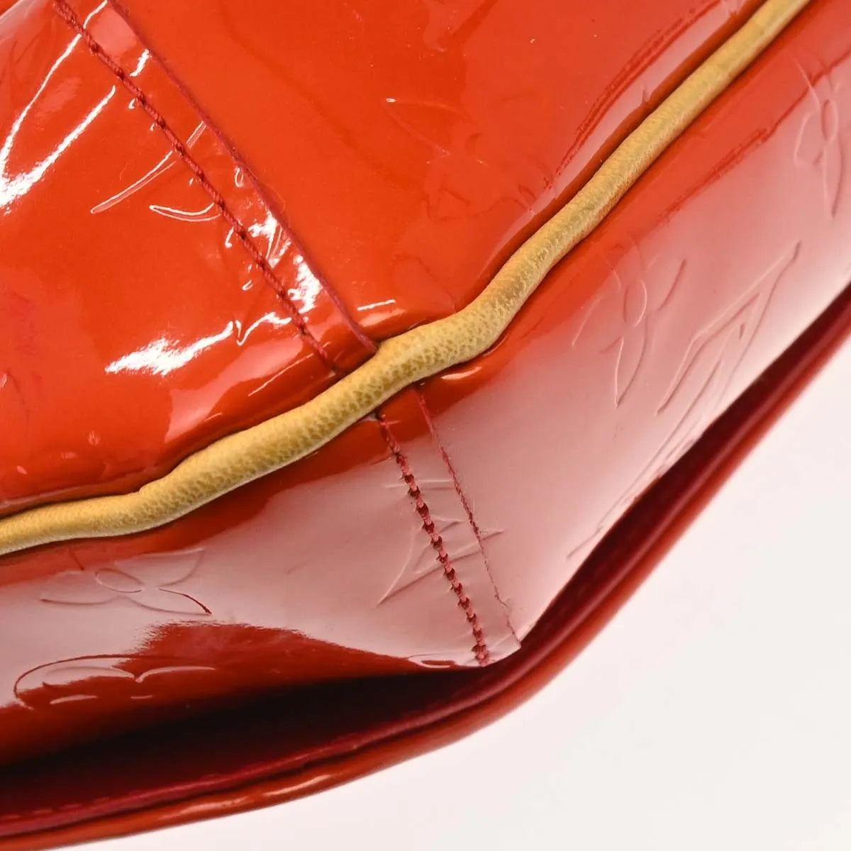 Louis Vuitton Thompson Street Handbag Monogram Red Patent_Leather Shoulder Bag Bag (Pre-Owned)