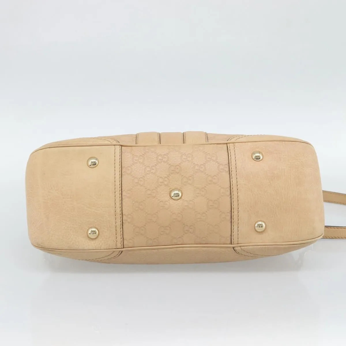 Gucci New Pelham Tote Guccissima Leather Beige Leather Handbag (Pre-Owned)