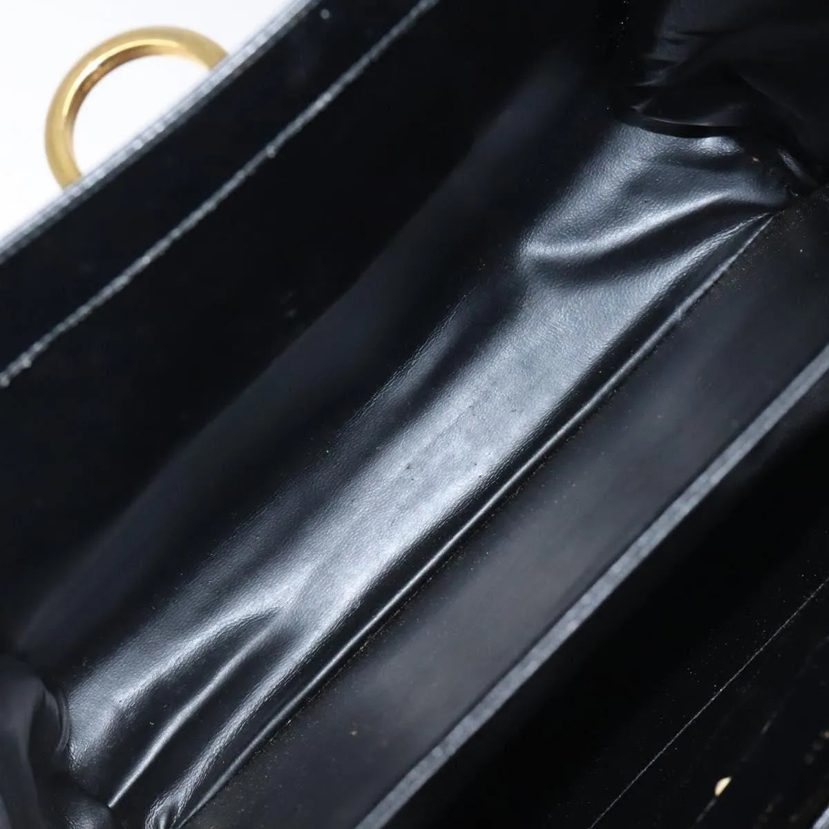 Salvatore Ferragamo Convertible Top Handle Leather Black Leather Handbag (Pre-Owned)