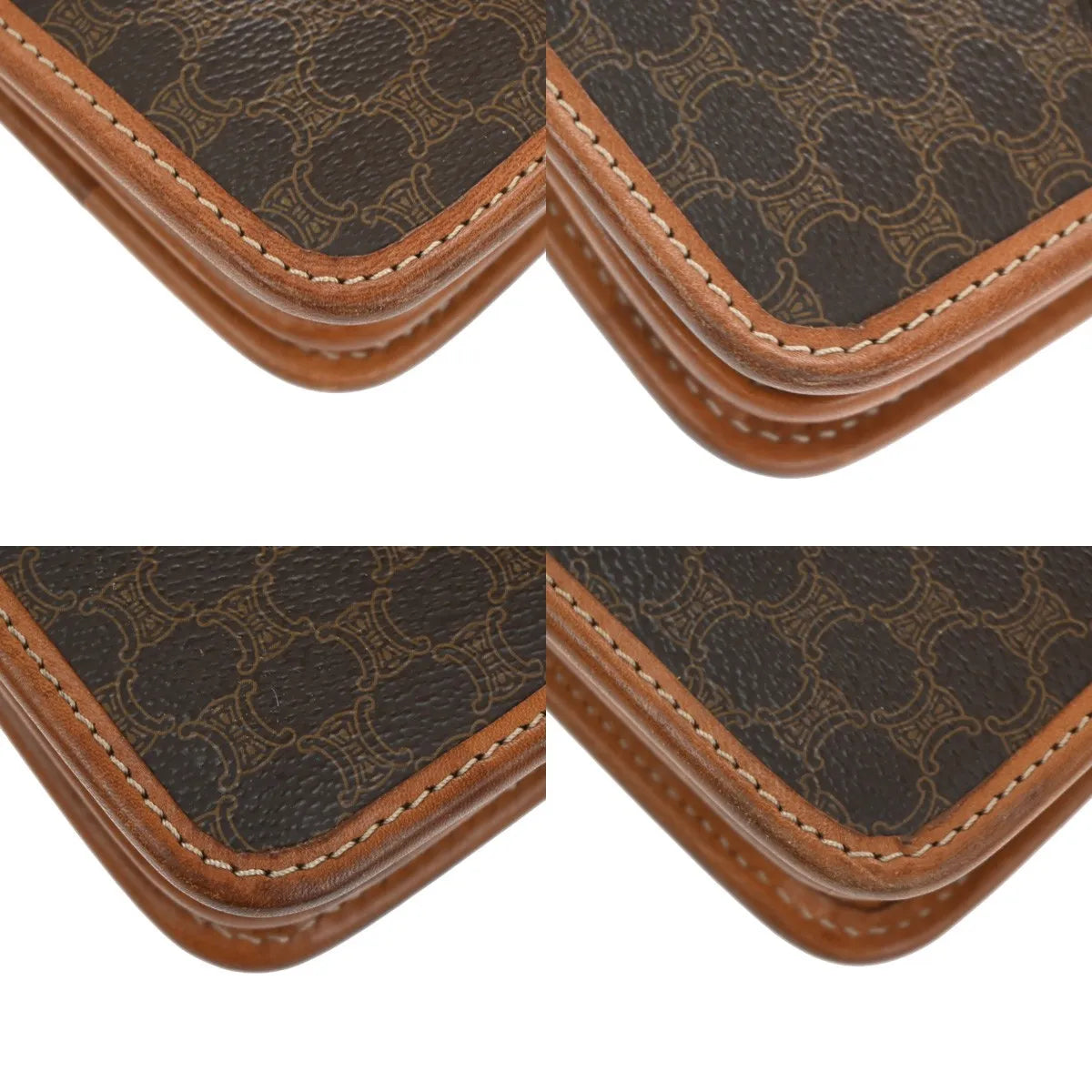 Celine Macadam Pochette Canvas And Leather Brown Canvas Clutche & Pouche Bag (Pre-Owned)