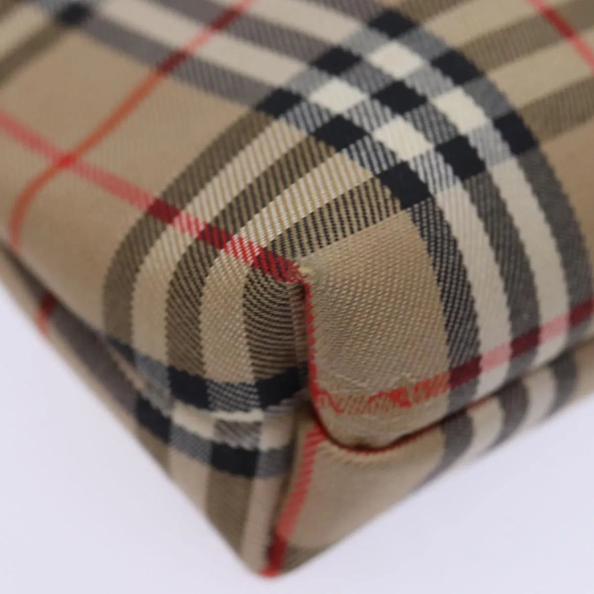 Burberry Nova Check Pochette Canvas Beige Canvas Clutche & Pouche Bag (Pre-Owned)