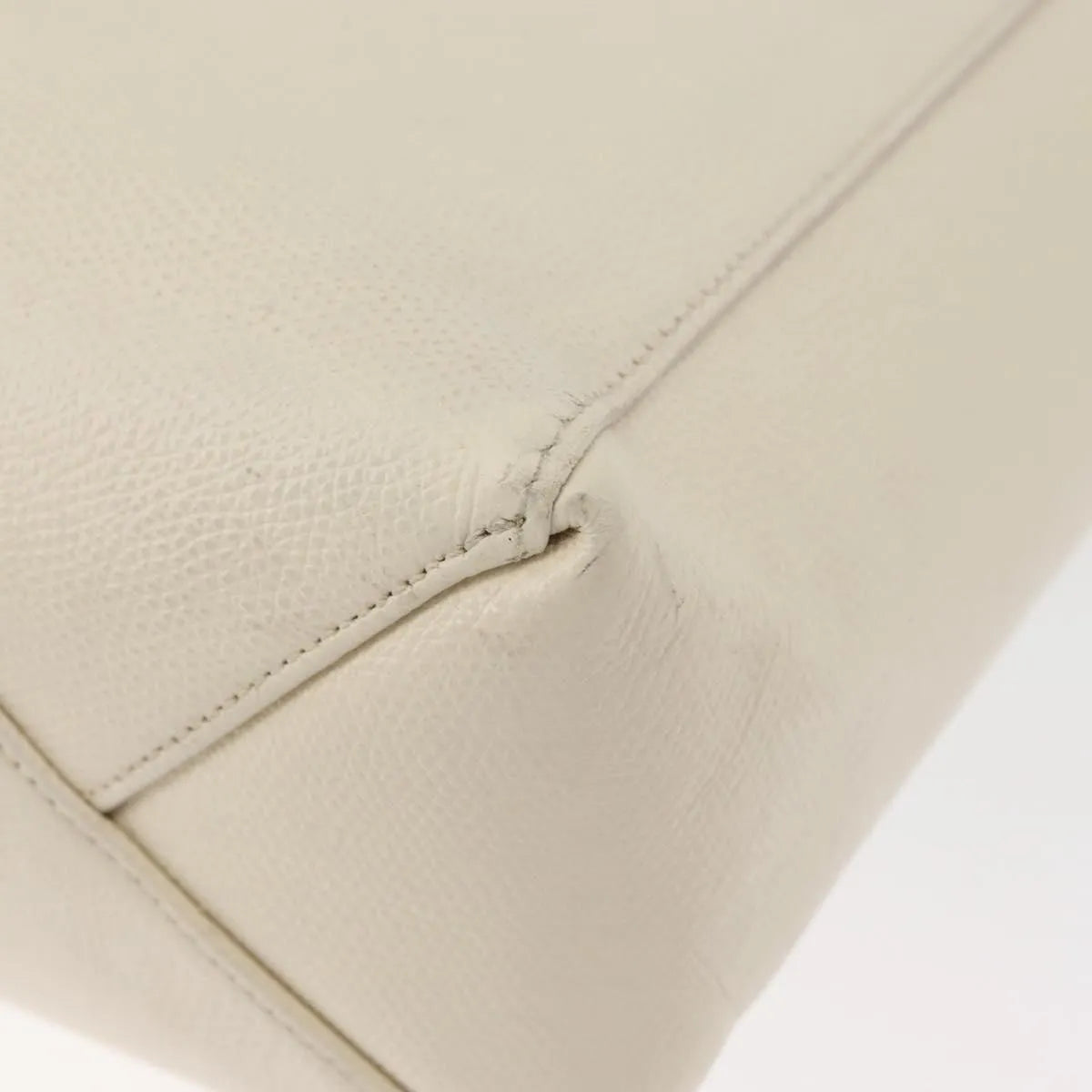 Celine Phantom Cabas Tote Leather White Leather Tote Bag Bag (Pre-Owned)