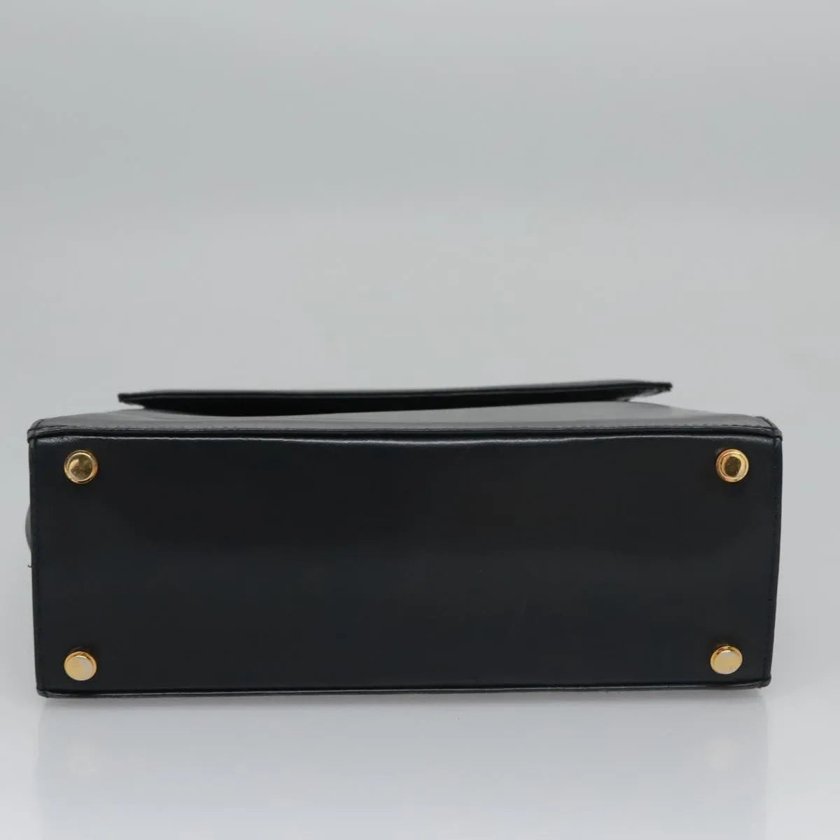 Salvatore Ferragamo Gancini Flap Leather Black Leather Shoulder Bag Bag (Pre-Owned)