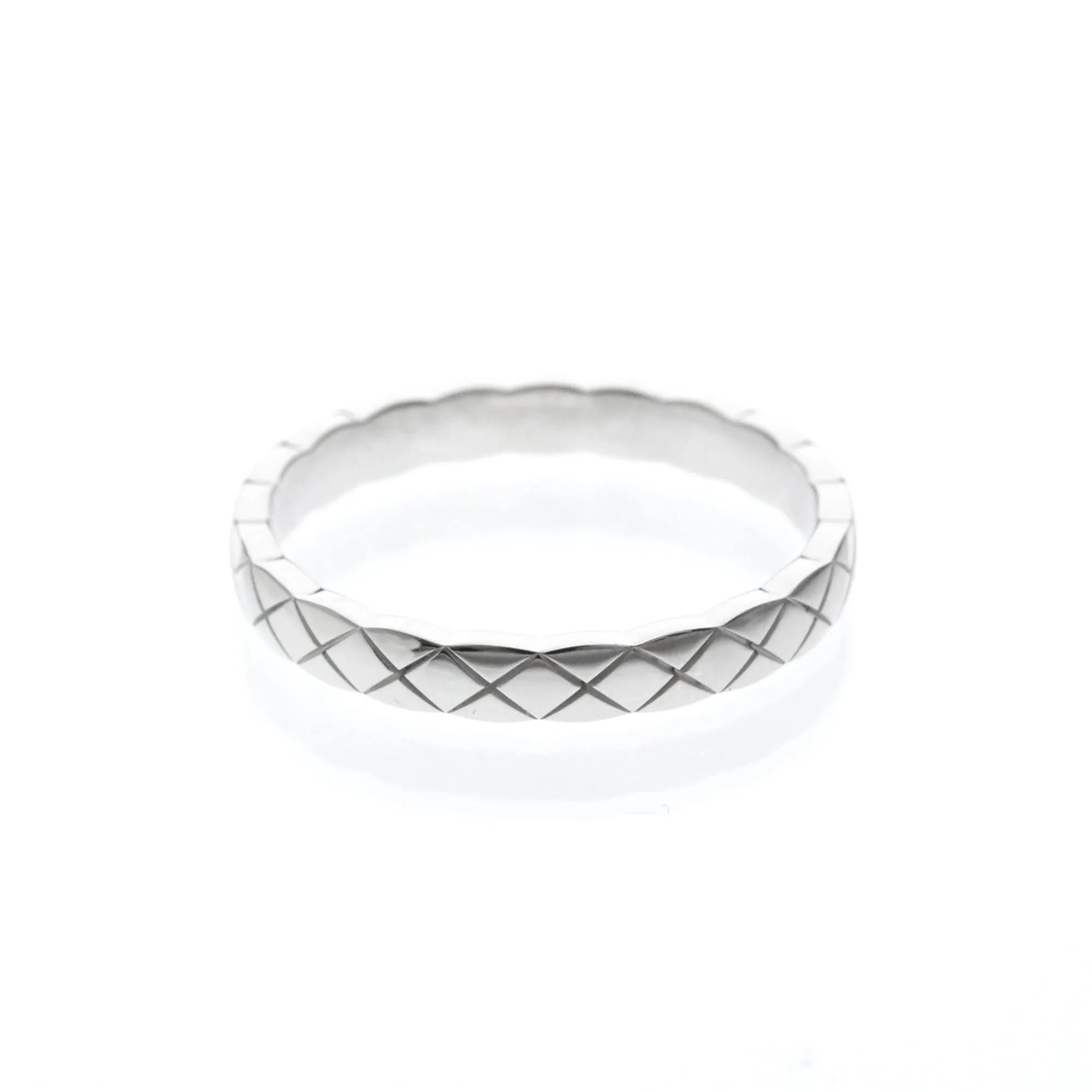 Chanel Coco Crush 18K White Gold Silver White_Gold Ring Jewelry (Pre-Owned)