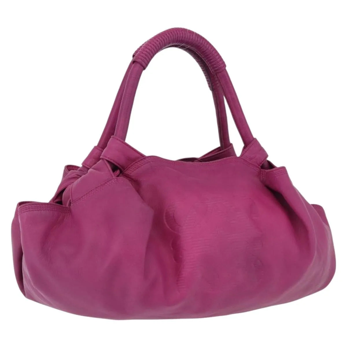 Loewe Anagram Logo Nappa Aire Hand Leather Pink Leather Handbag (Pre-Owned)