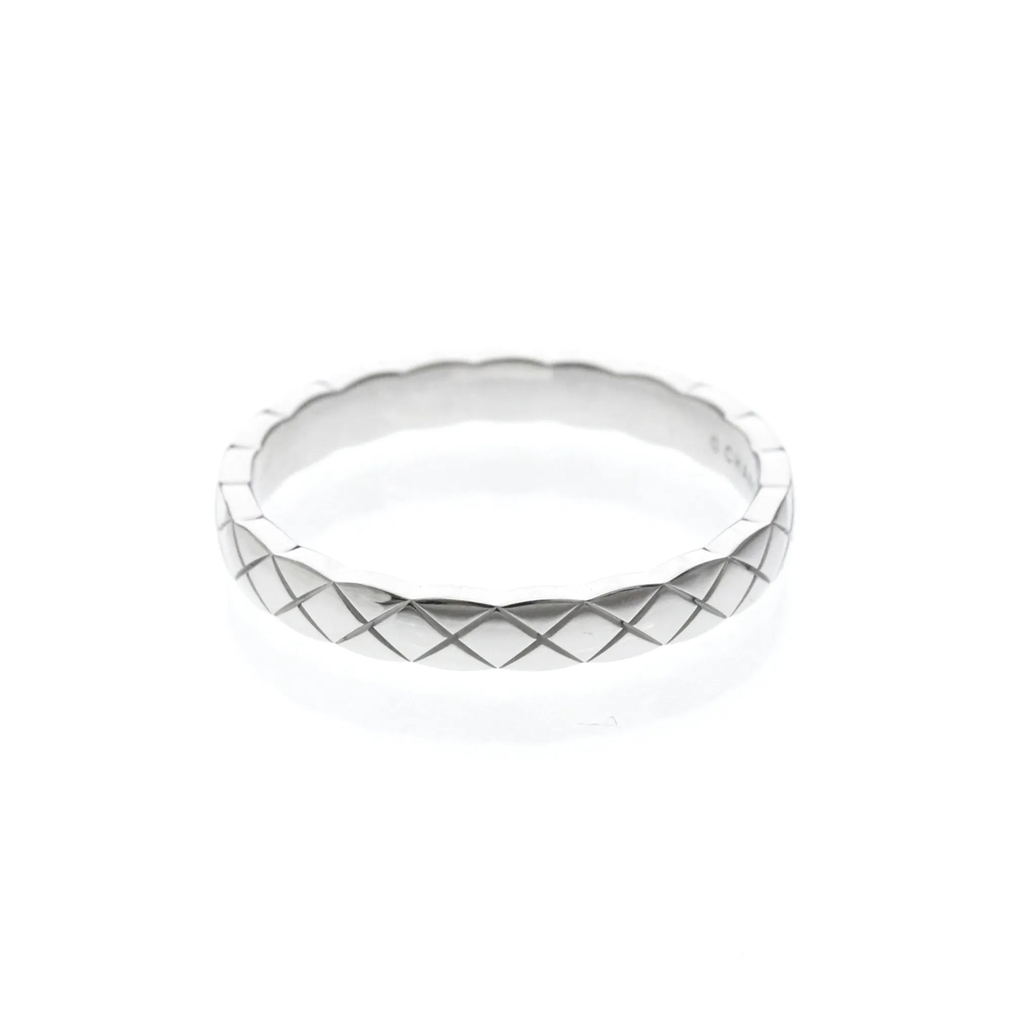 Chanel Coco Crush 18K White Gold Silver White_Gold Ring Jewelry (Pre-Owned)