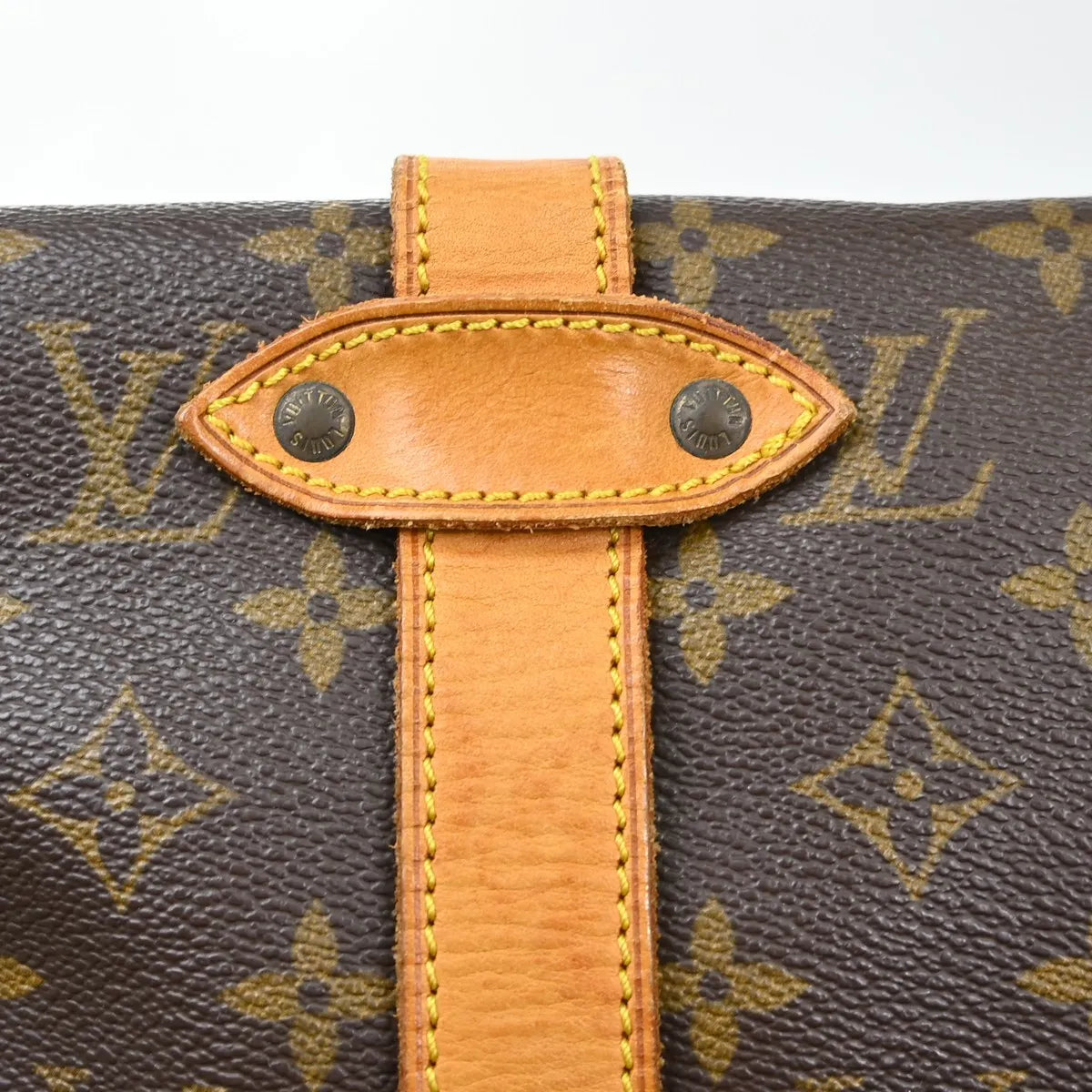 Louis Vuitton Saumur Monogram Canvas Brown Canvas Shoulder Bag Bag (Pre-Owned)