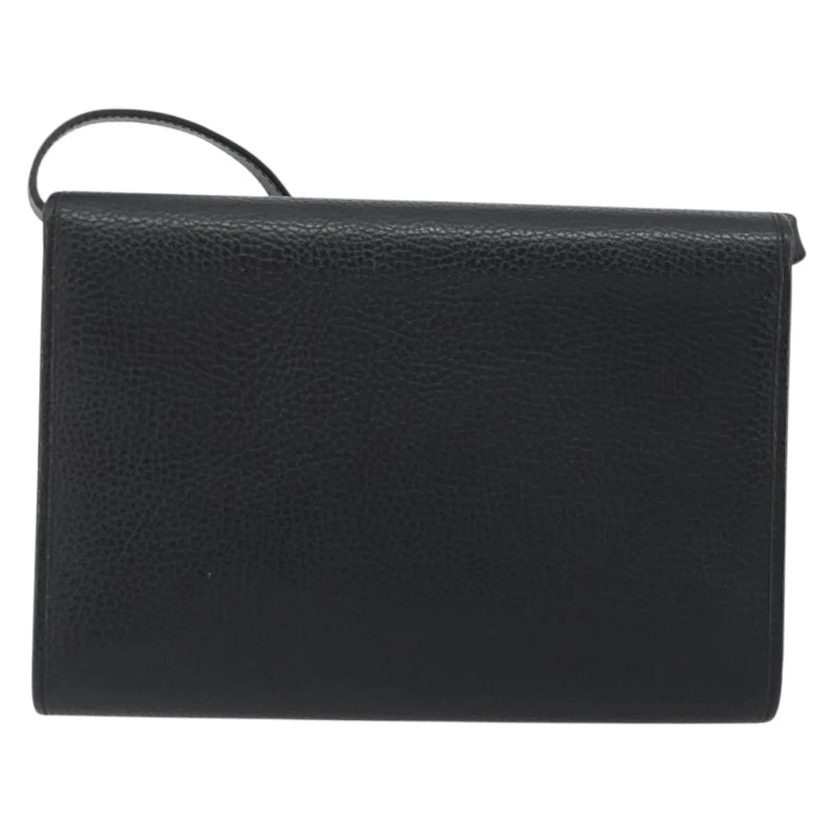 Christian Dior Vintage Cd Flap Leather Black Leather Shoulder Bag Bag (Pre-Owned)