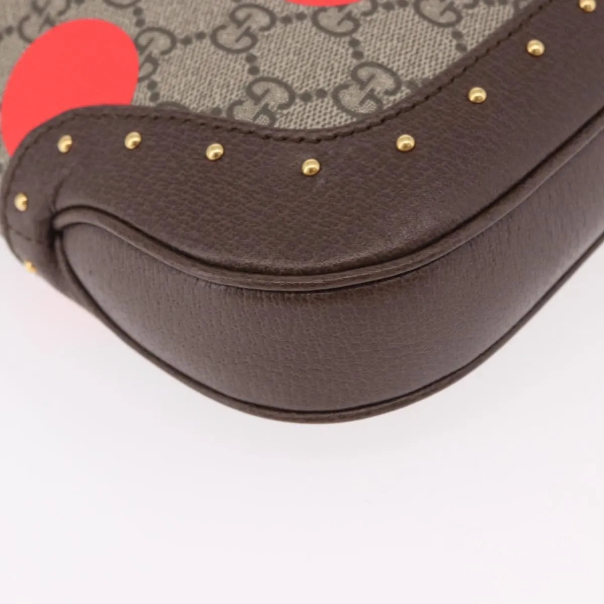 Gucci Jackie 1961 Hobo Studded Printed Gg Coated Canvas Beige Canvas Handbag (Pre-Owned)