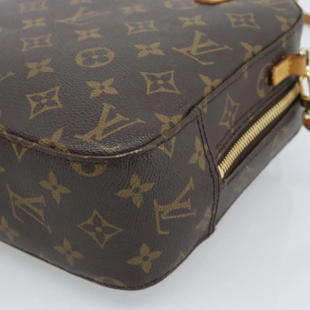 Louis Vuitton Spontini Monogram Canvas Brown Canvas Handbag (Pre-Owned)