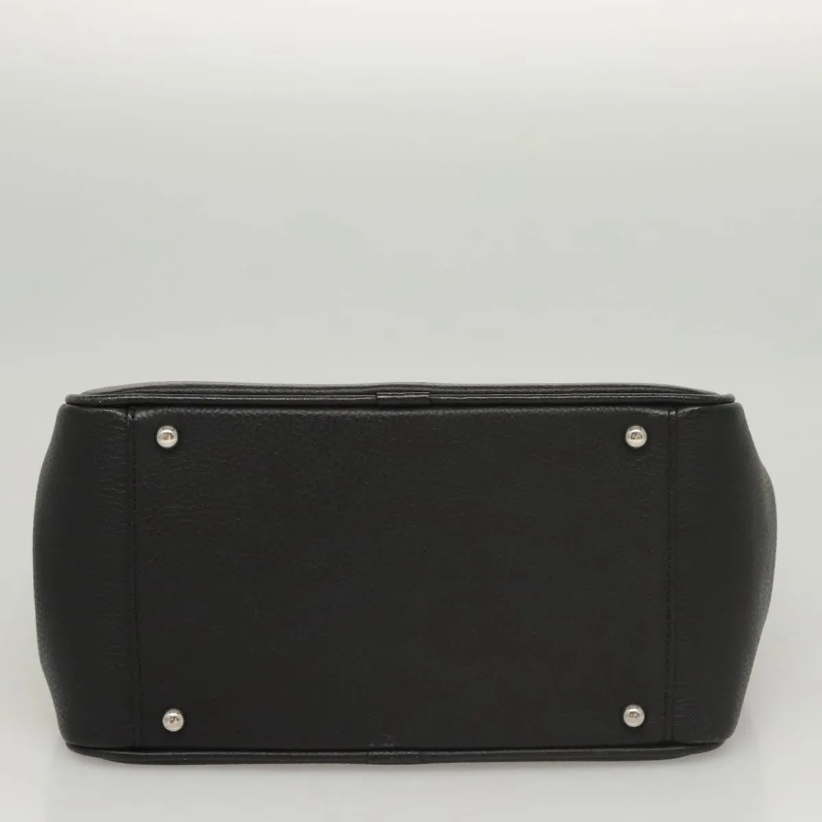 Burberry Vintage Leather Black Leather Handbag (Pre-Owned)