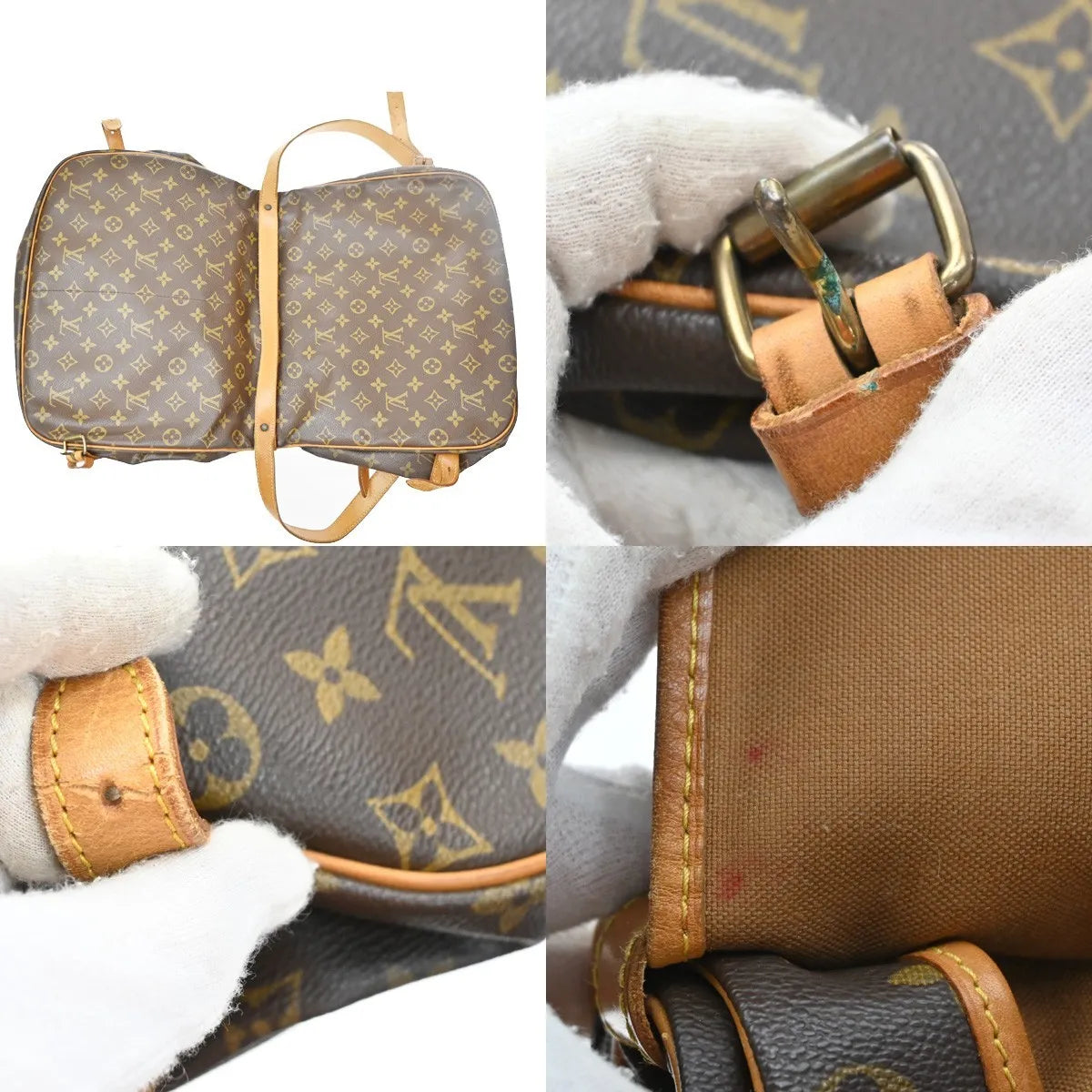 Louis Vuitton Saumur Monogram Canvas Brown Canvas Shoulder Bag Bag (Pre-Owned)