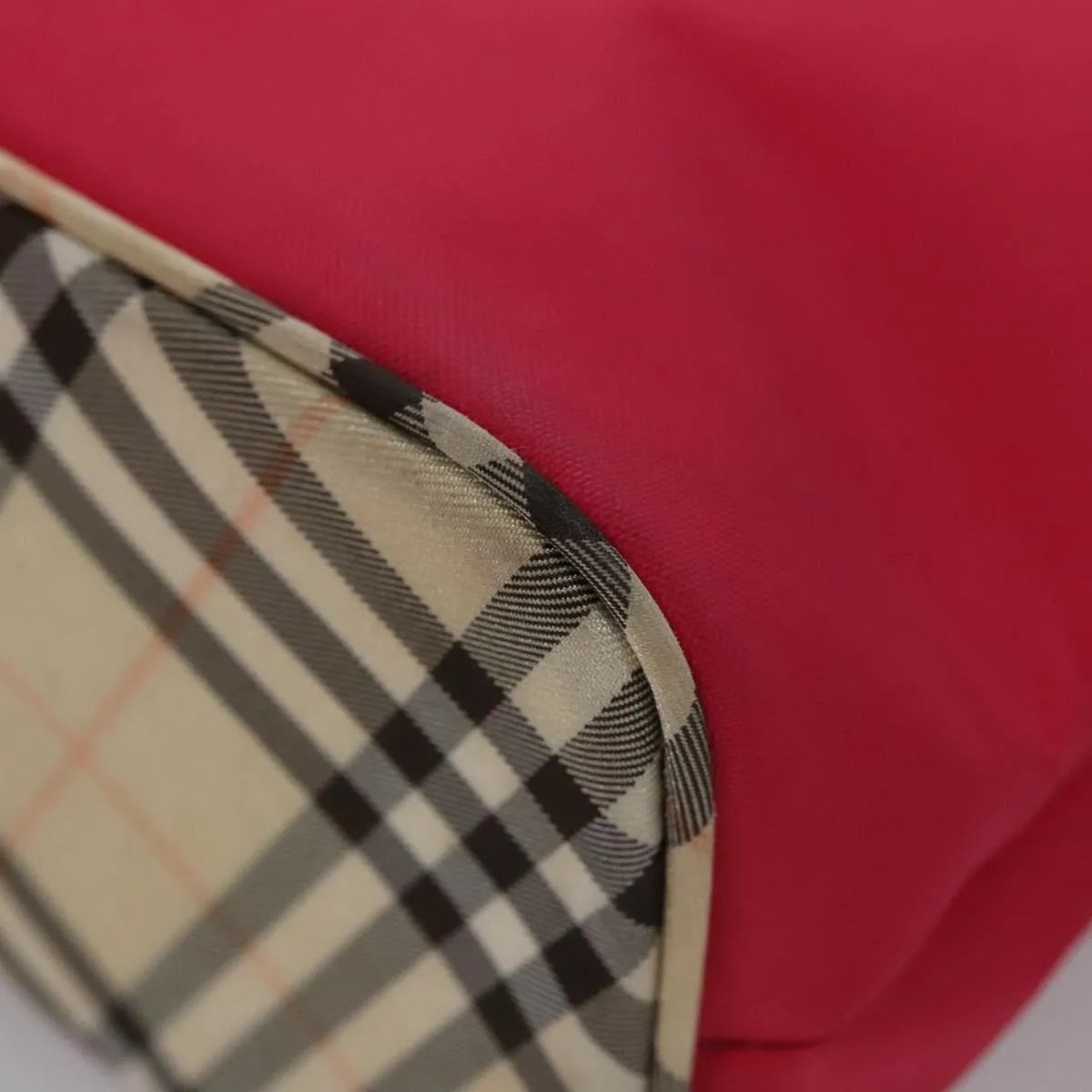 Burberry Nova Check Blue Label Nylon Pink Nylon Shoulder Bag Bag (Pre-Owned)