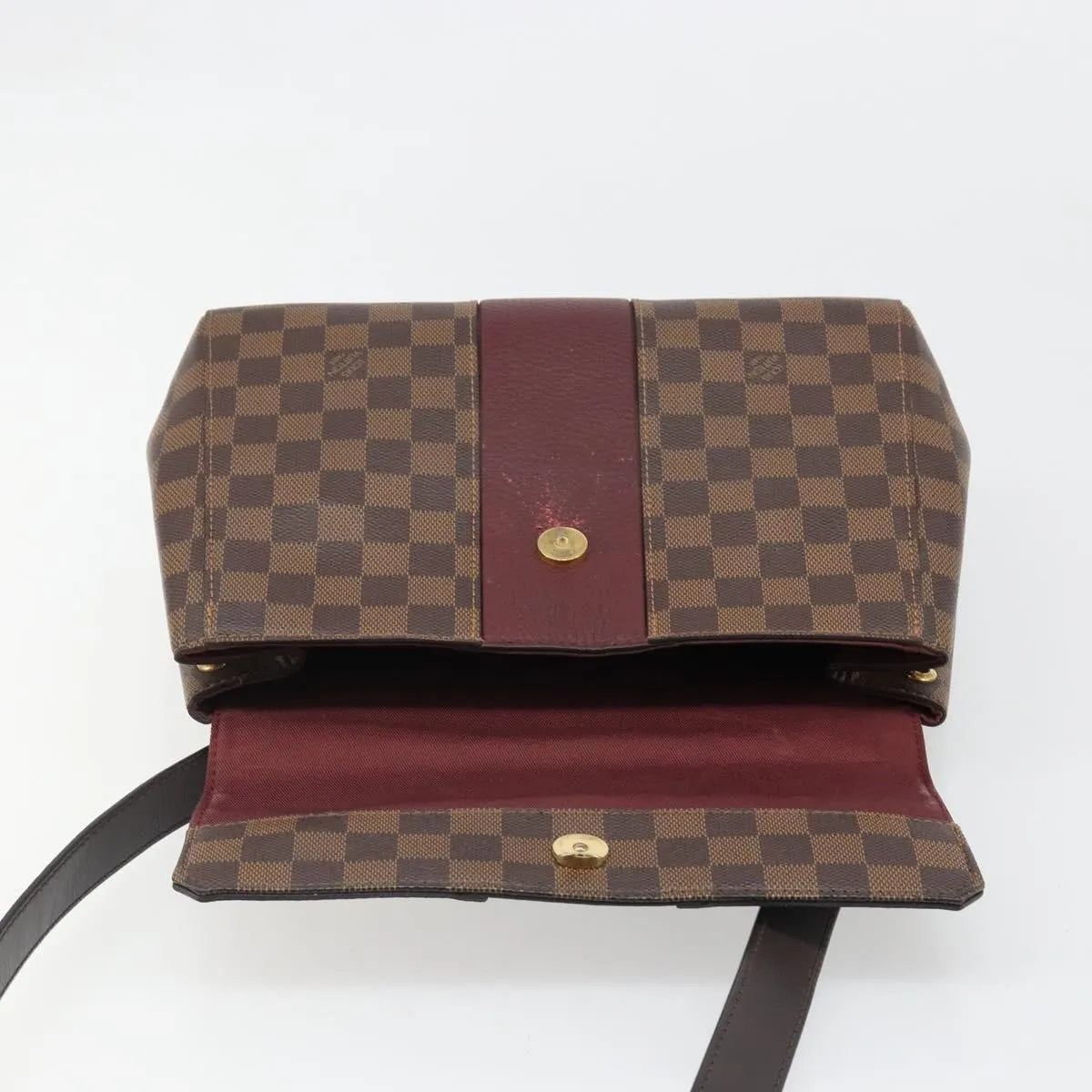 Louis Vuitton Bond Street Damier With Leather Brown Canvas Handbag (Pre-Owned)