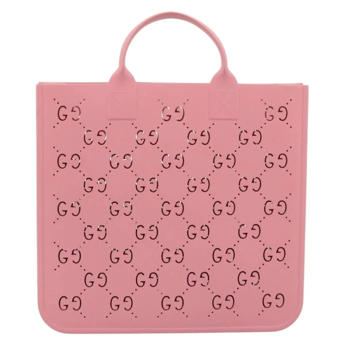 Gucci Children's Tote Printed Gg Coated Canvas Pink Rubber Tote Bag Bag (Pre-Owned)